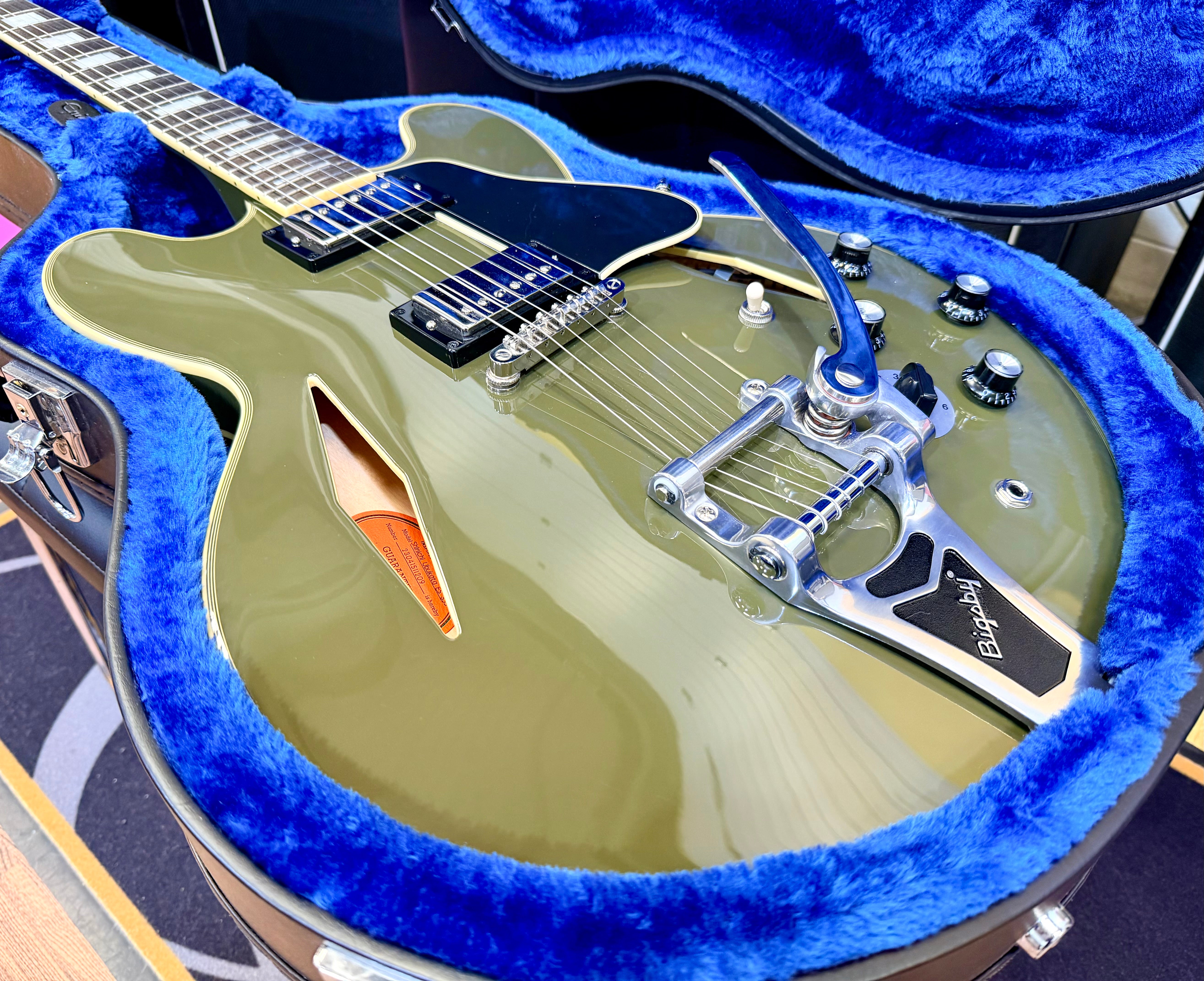 ⚡️2023⚡️ Epiphone Shinichi Ubukata ES-355 Olive Drab~ Inspired By Gibson Custom!