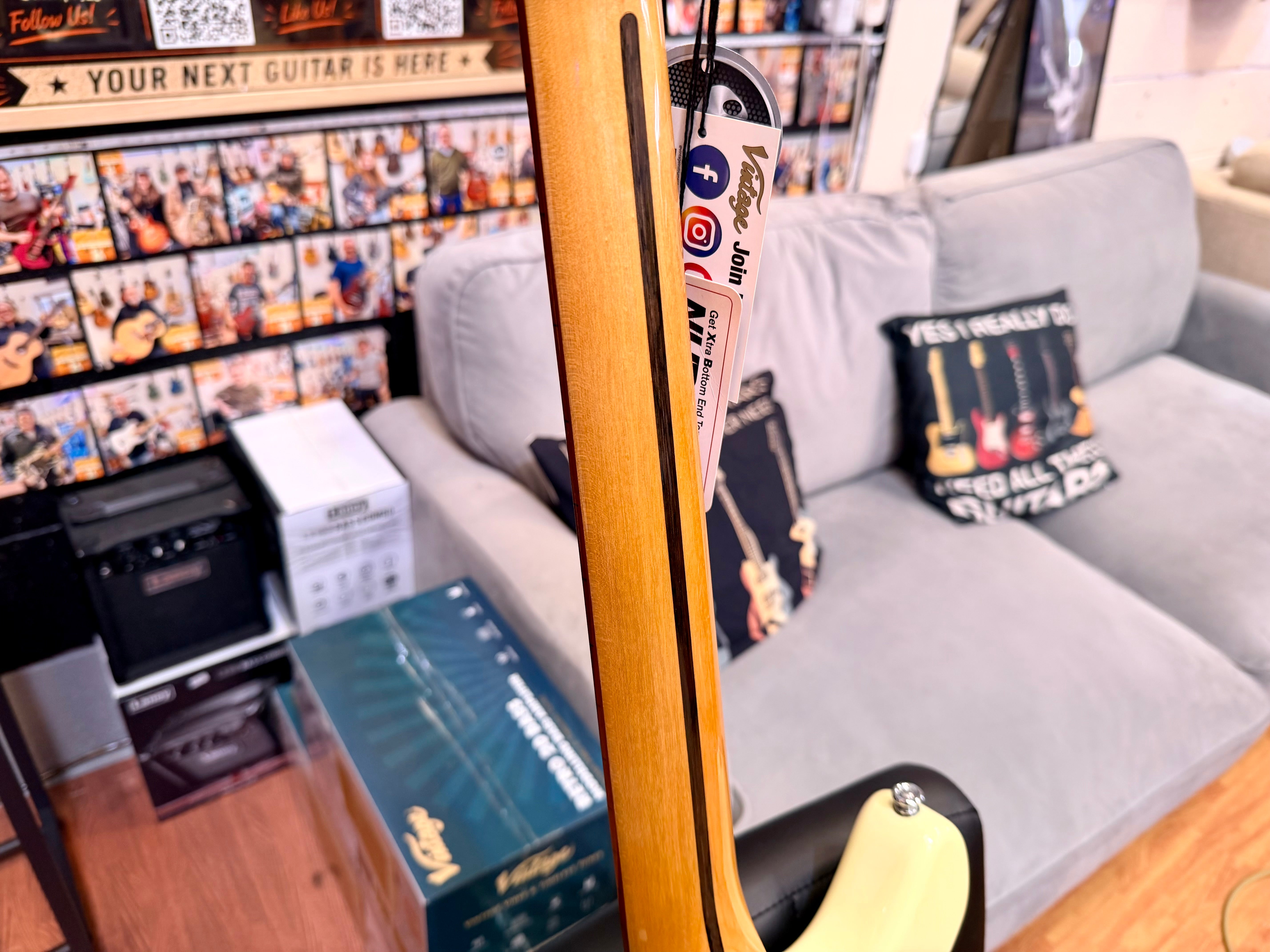🔥NEW🔥 Vintage REVO Series 'Colt' SS Twin Electric Guitar ~ Vintage White!