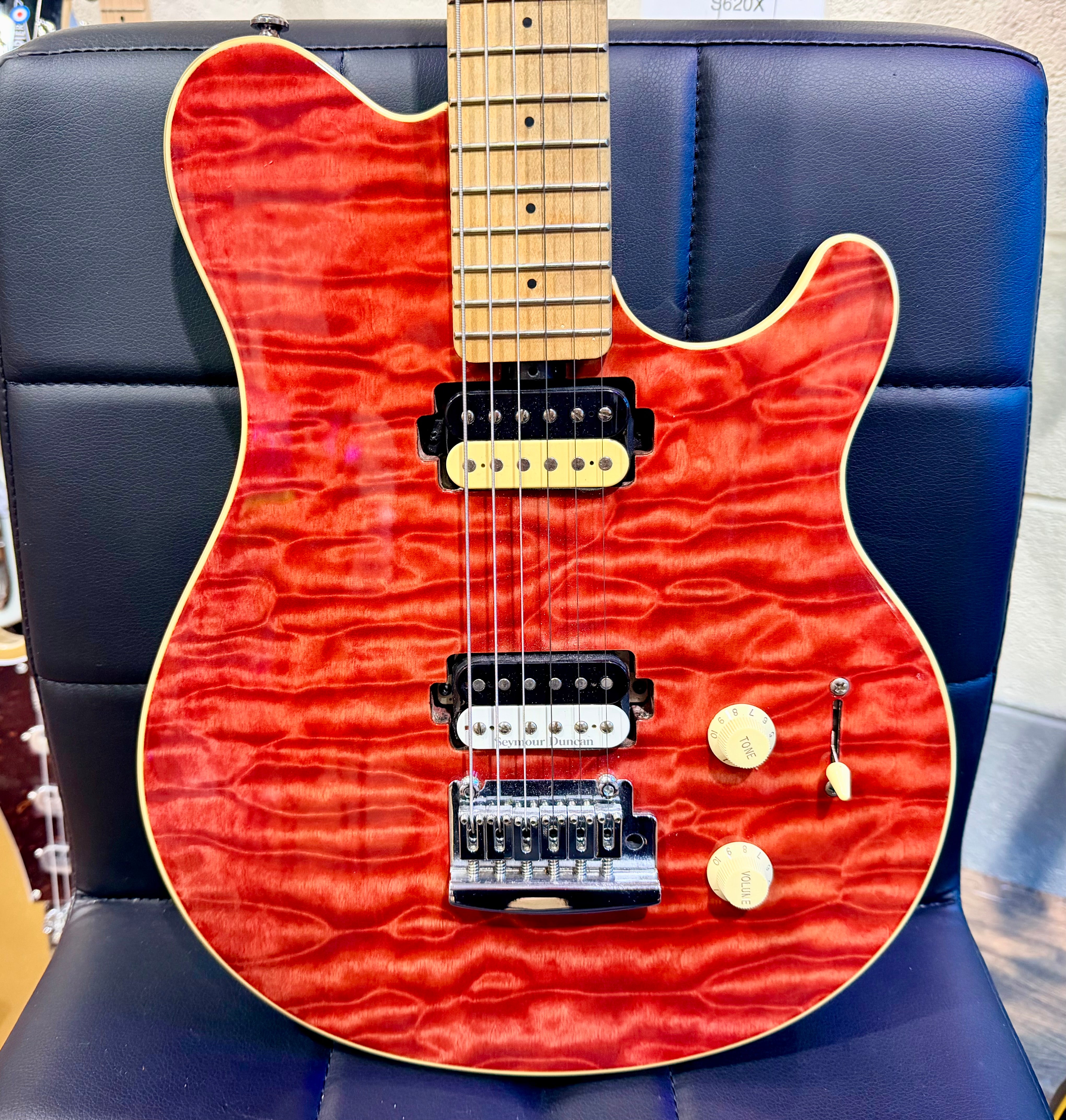 🔥QUILTED FLAME🔥 Sterling By Music Man Sub Axis AX3~ Seymour Duncan Pickup!