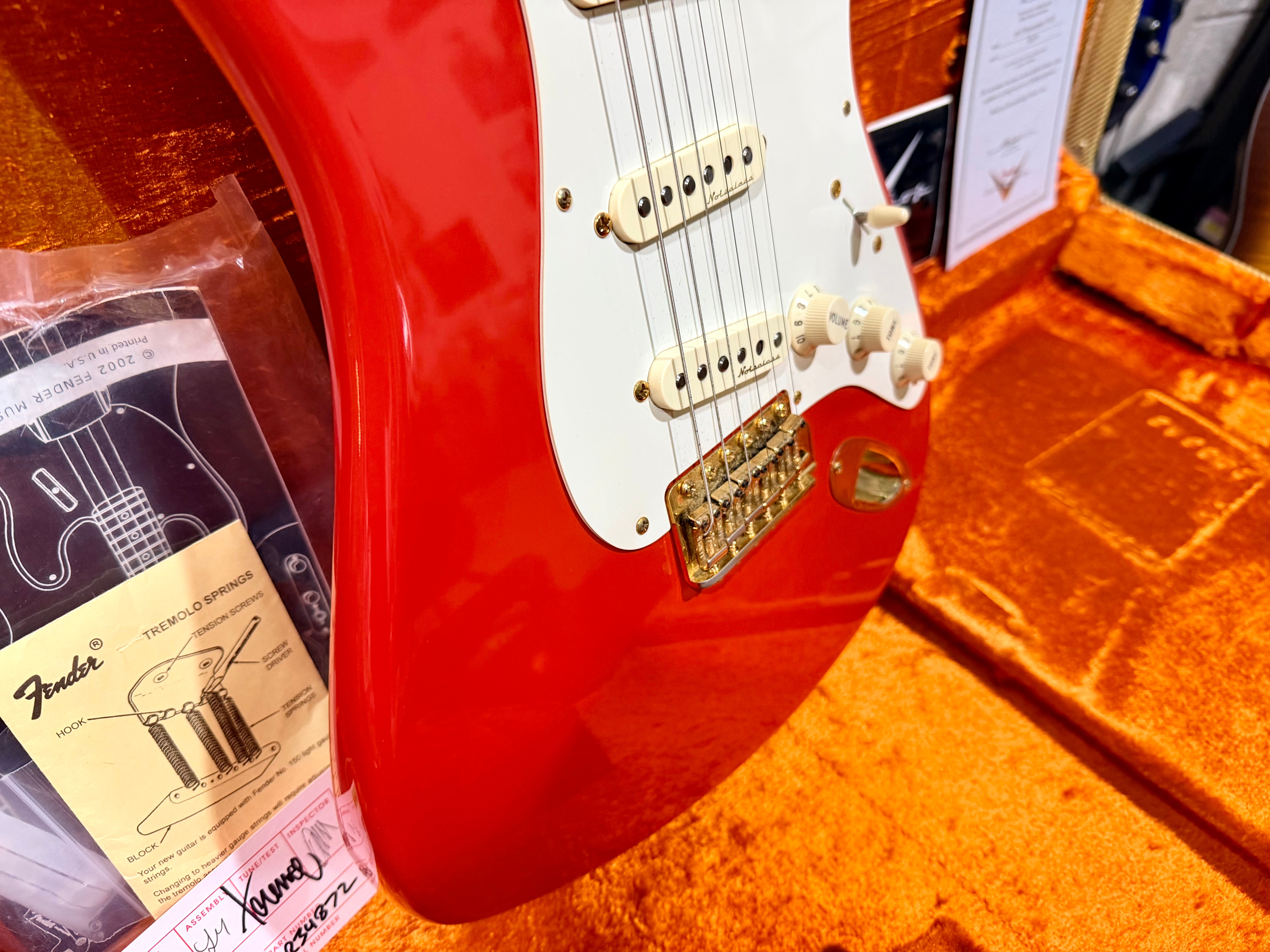 🌟2007🌟 Fender USA Custom Shop 1956 NOS Stratocaster Fiesta Red & Gold~ Maple!