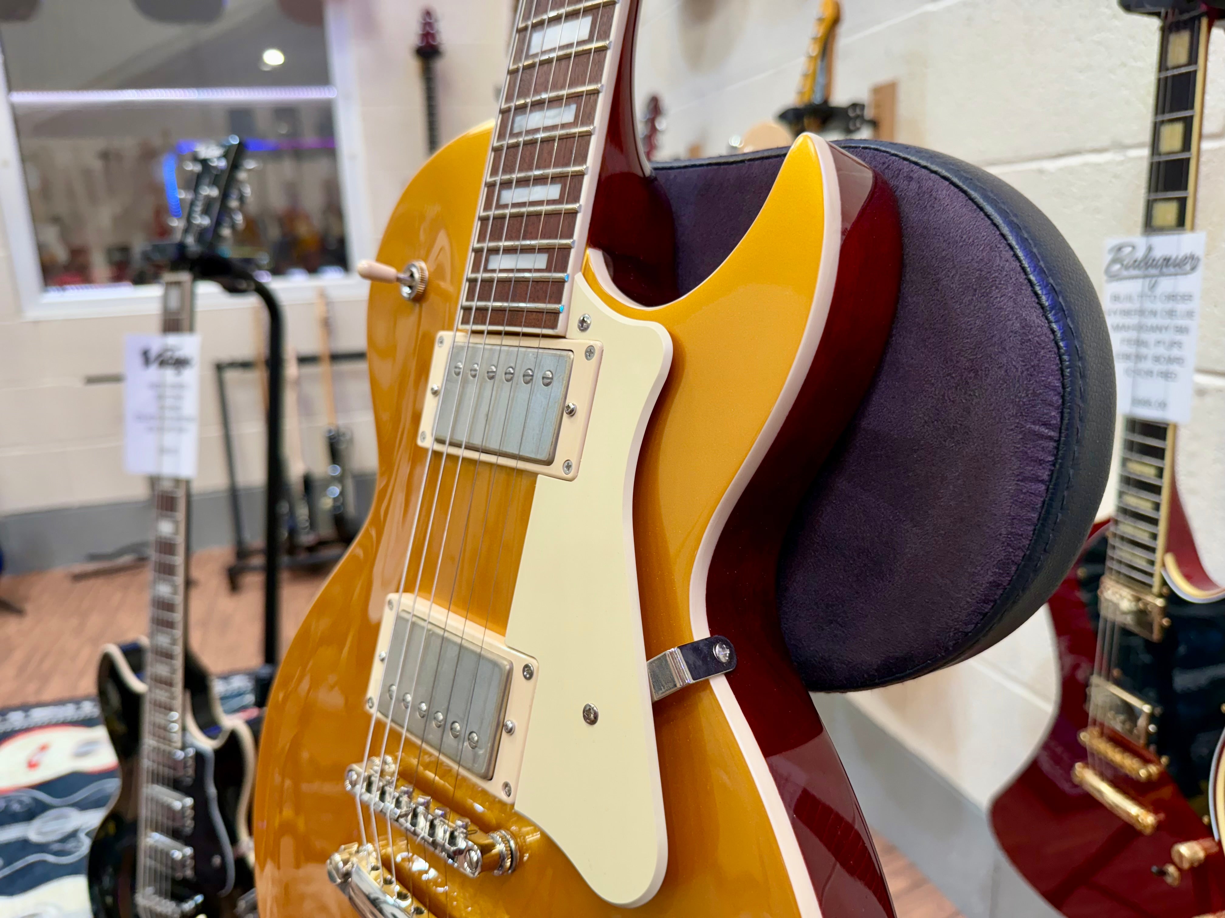 🌟NEW 2025🌟 Cort CR200 Gold Top Les Paul Cutaway Electric Guitar~ Classic Rock!