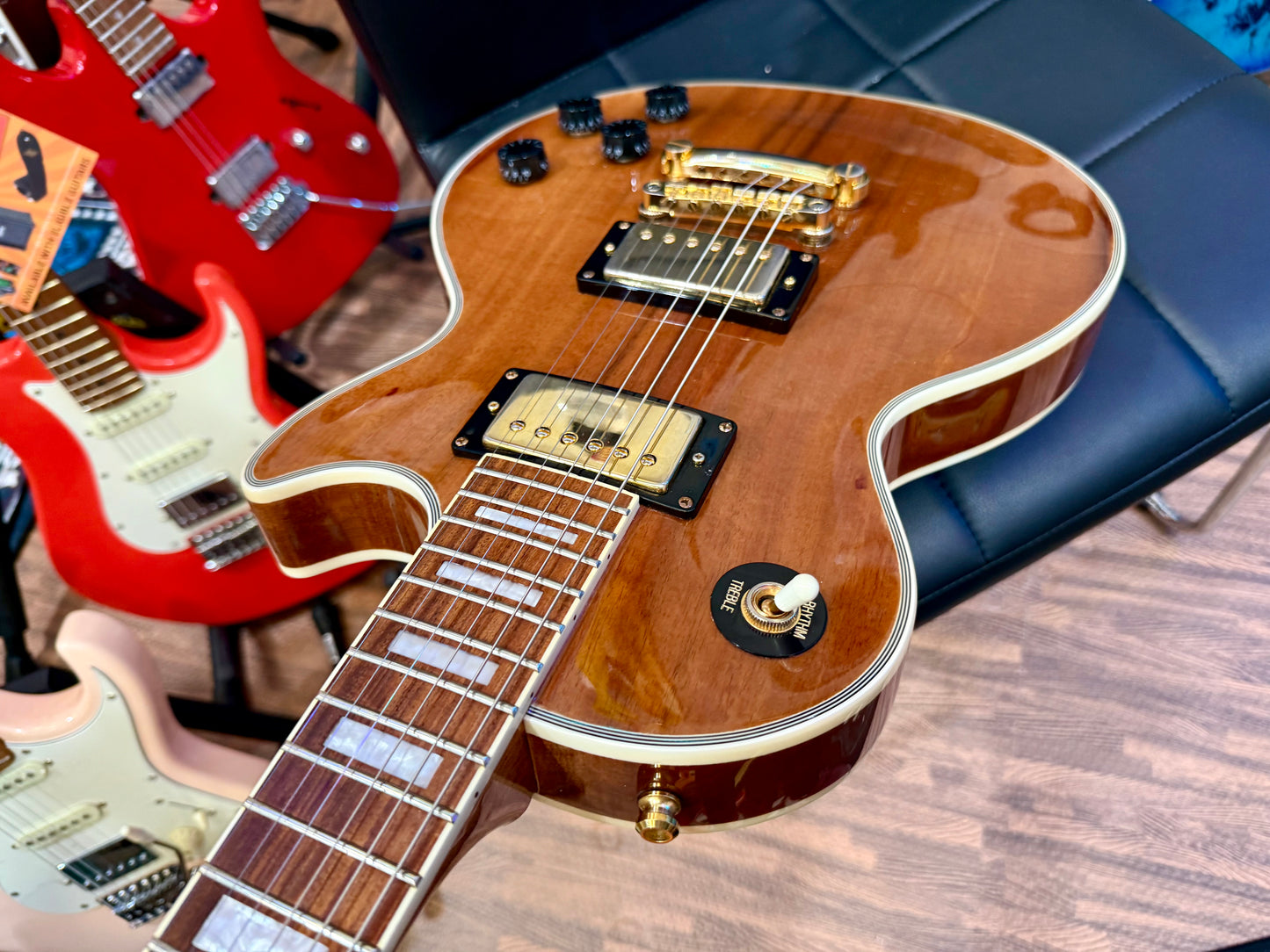 🔥2018🔥 Epiphone Les Paul Custom Pro KOA~ Split Coils + Case~ Ltd Edition!