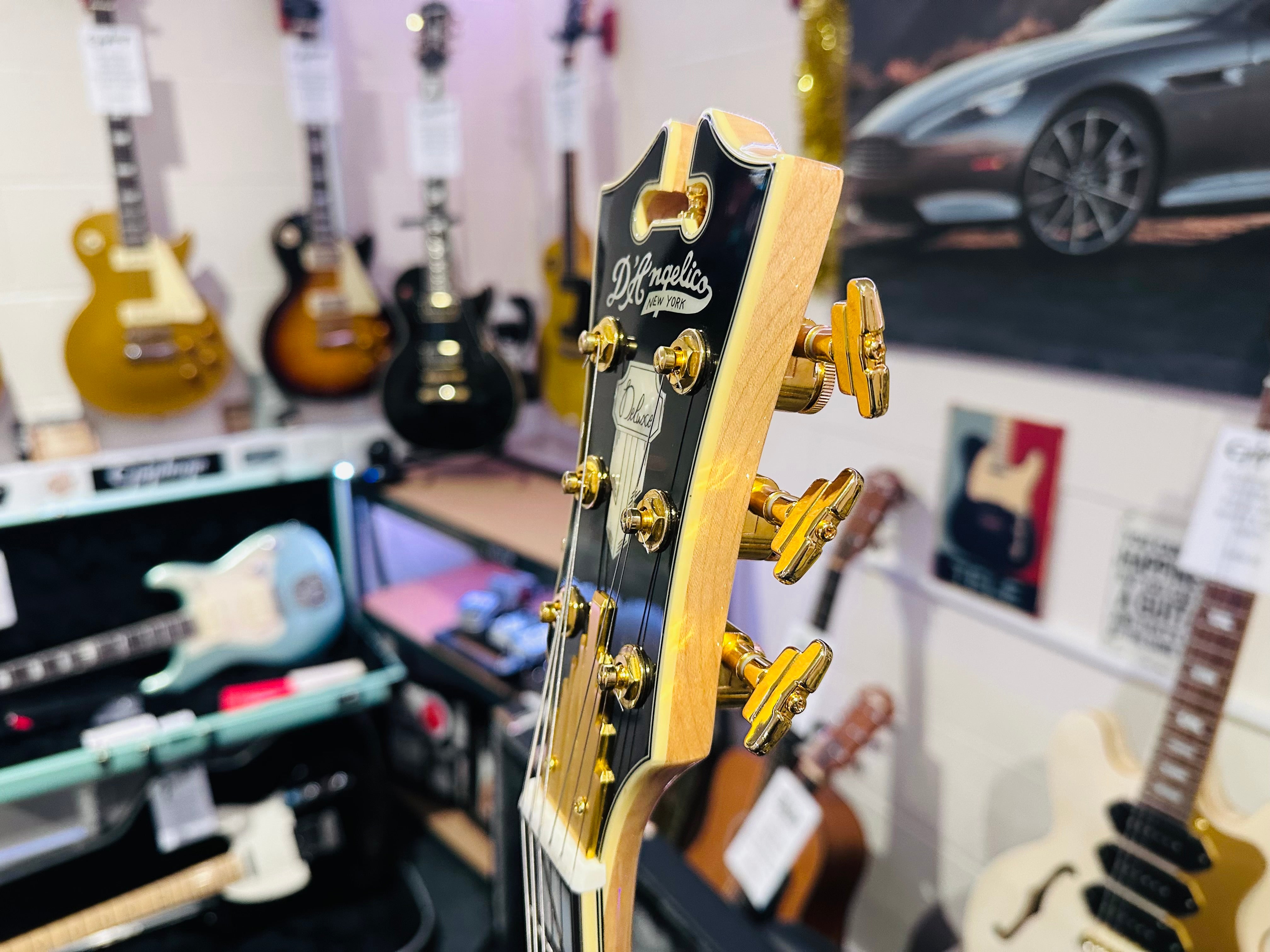 🌟MINT🌟 D'Angelico Ludlow Deluxe~ Swamp Ash Natural~2018~ Hard Case~MUST SEE 🌟