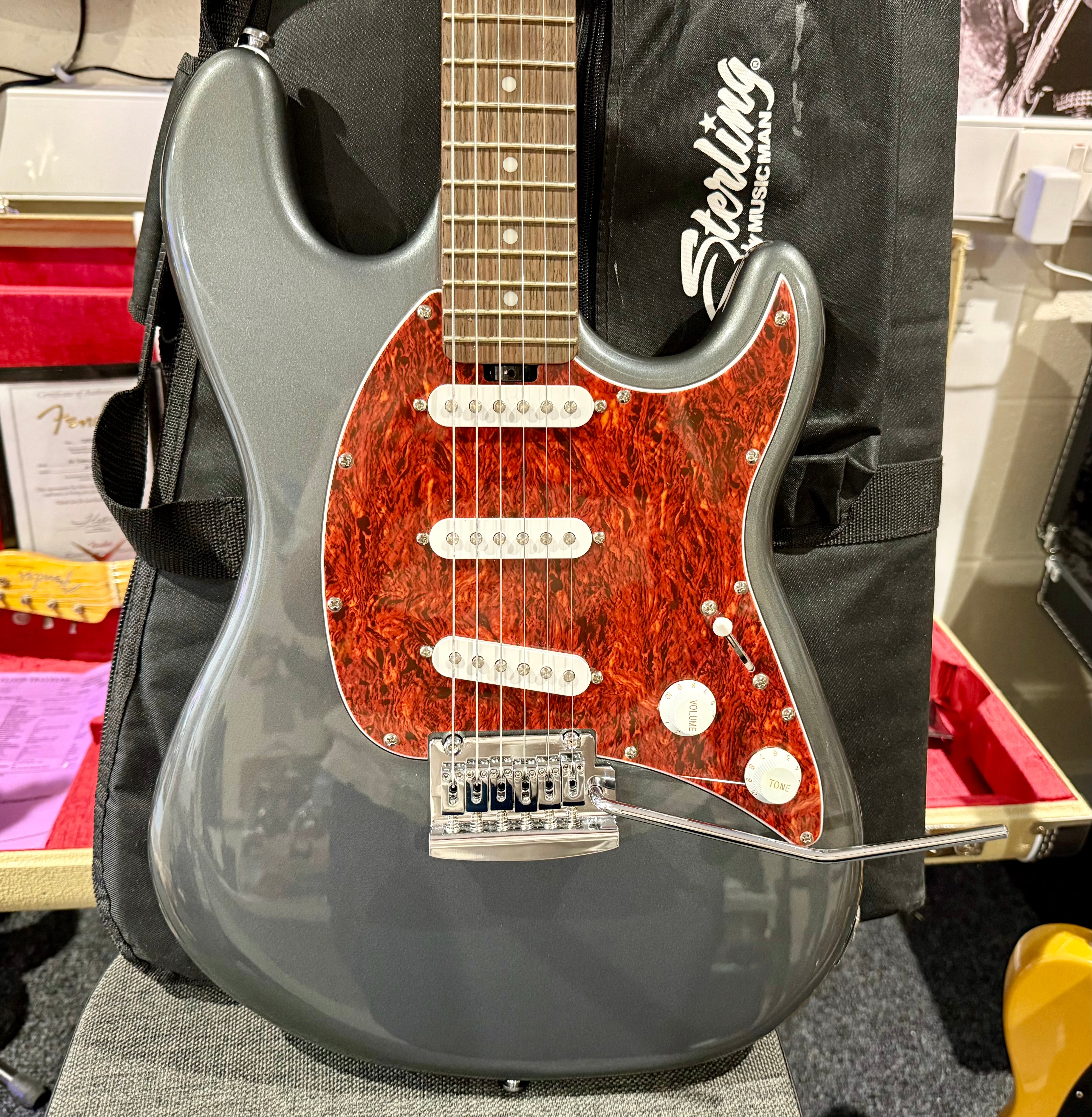 🌟MINT🌟 Sterling by Music Man SUB CT30 Cutlass SSS~ Charcoal Frost + Gig Bag!