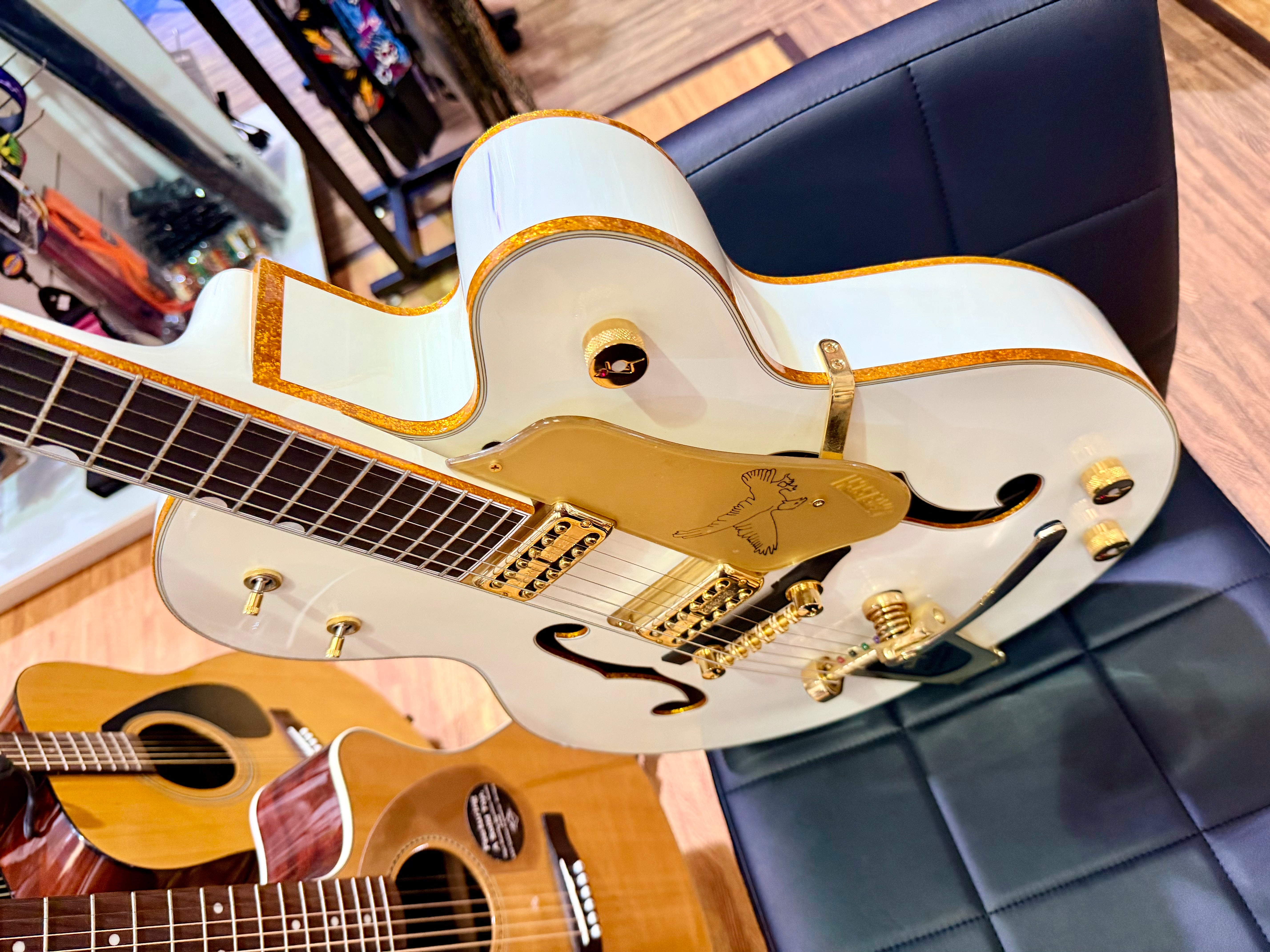 ✨MINT✨ 2013 Gretsch G6136T White Falcon MIJ~ Japan~ Bigsby~ Case & Docs~ Gold!