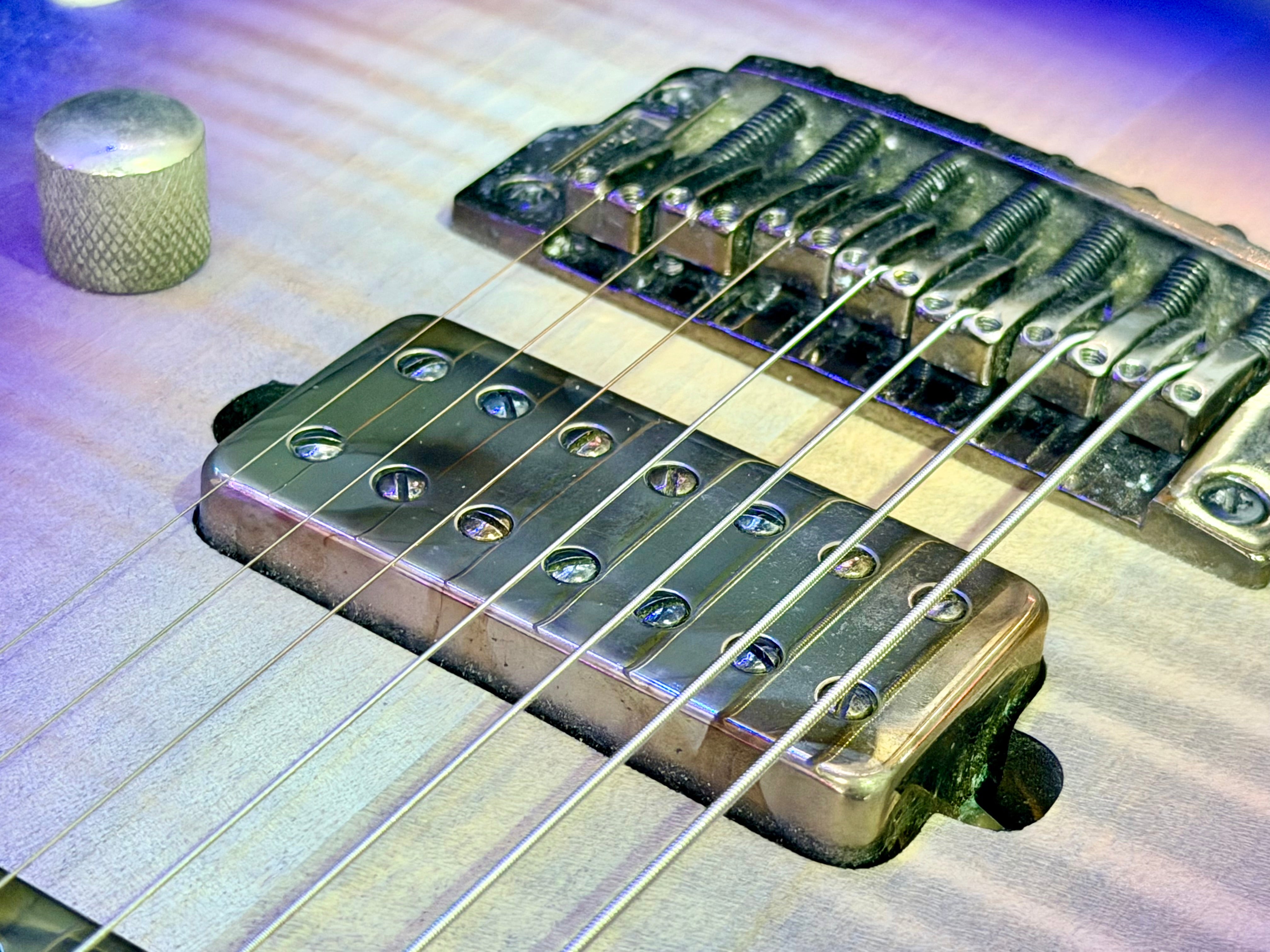 π₯2019π₯ Ibanez RGA71AL Axion Label 7 String~ Indigo Aurora Burst~ Bare Knuckle!