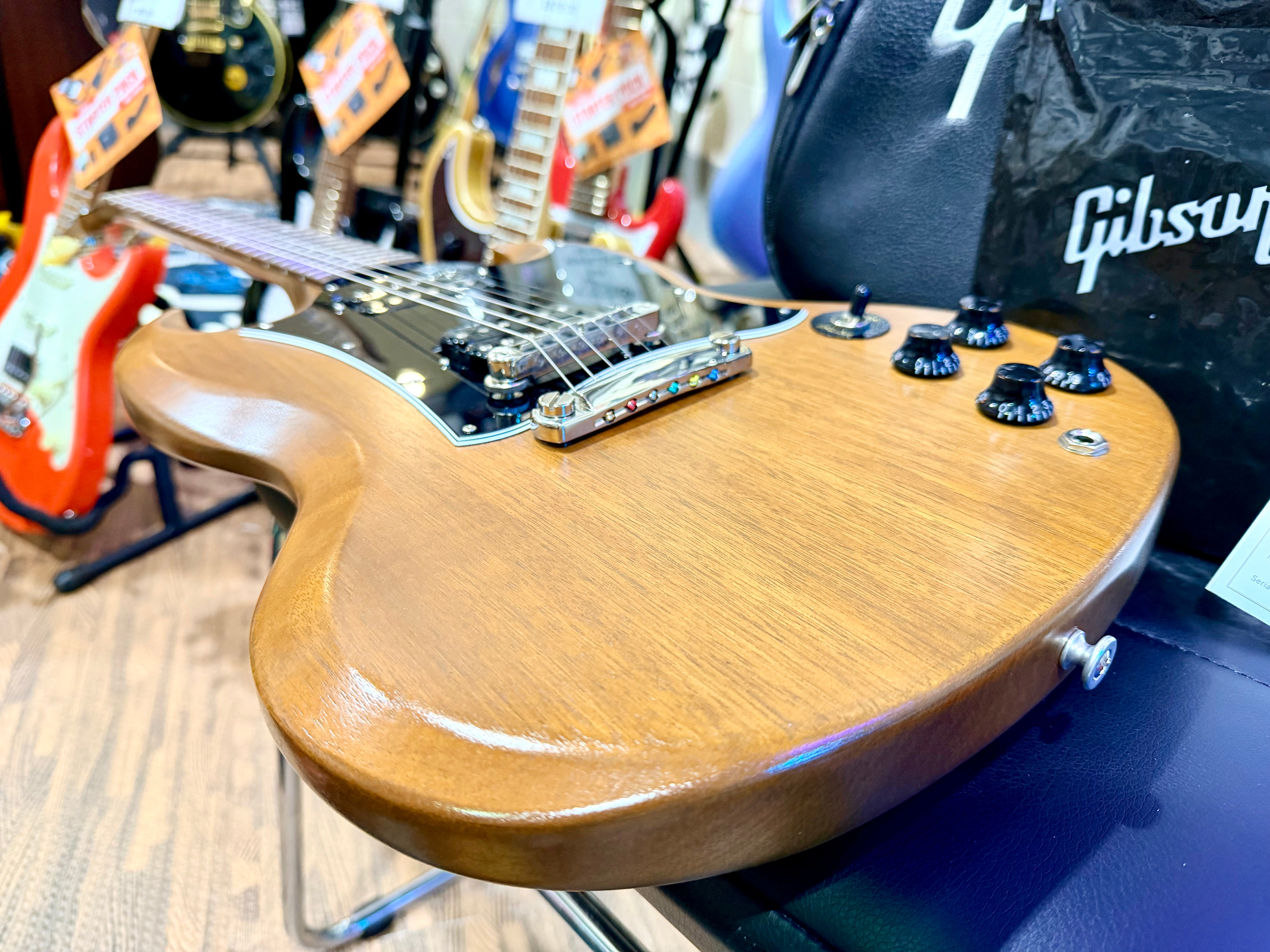 ๐2022๐ Gibson SG Tribute~ Natural Walnut Finish~ Worn Satin~ Case + Candy!