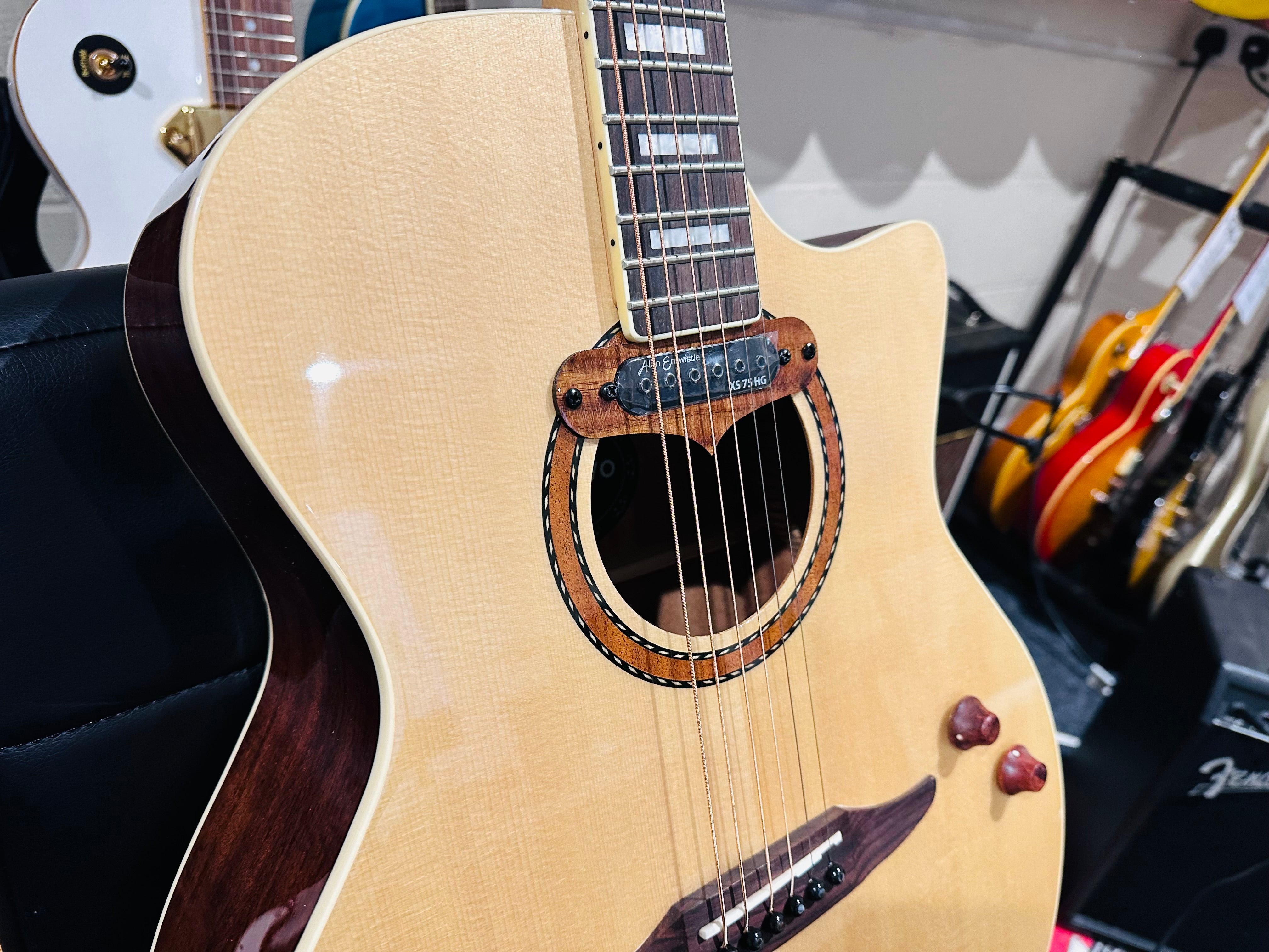 🌟BRAND NEW MODEL🌟 Vintage REVO ELEKTRA ~ Natural Silk Electro-Acoustic Guitar!