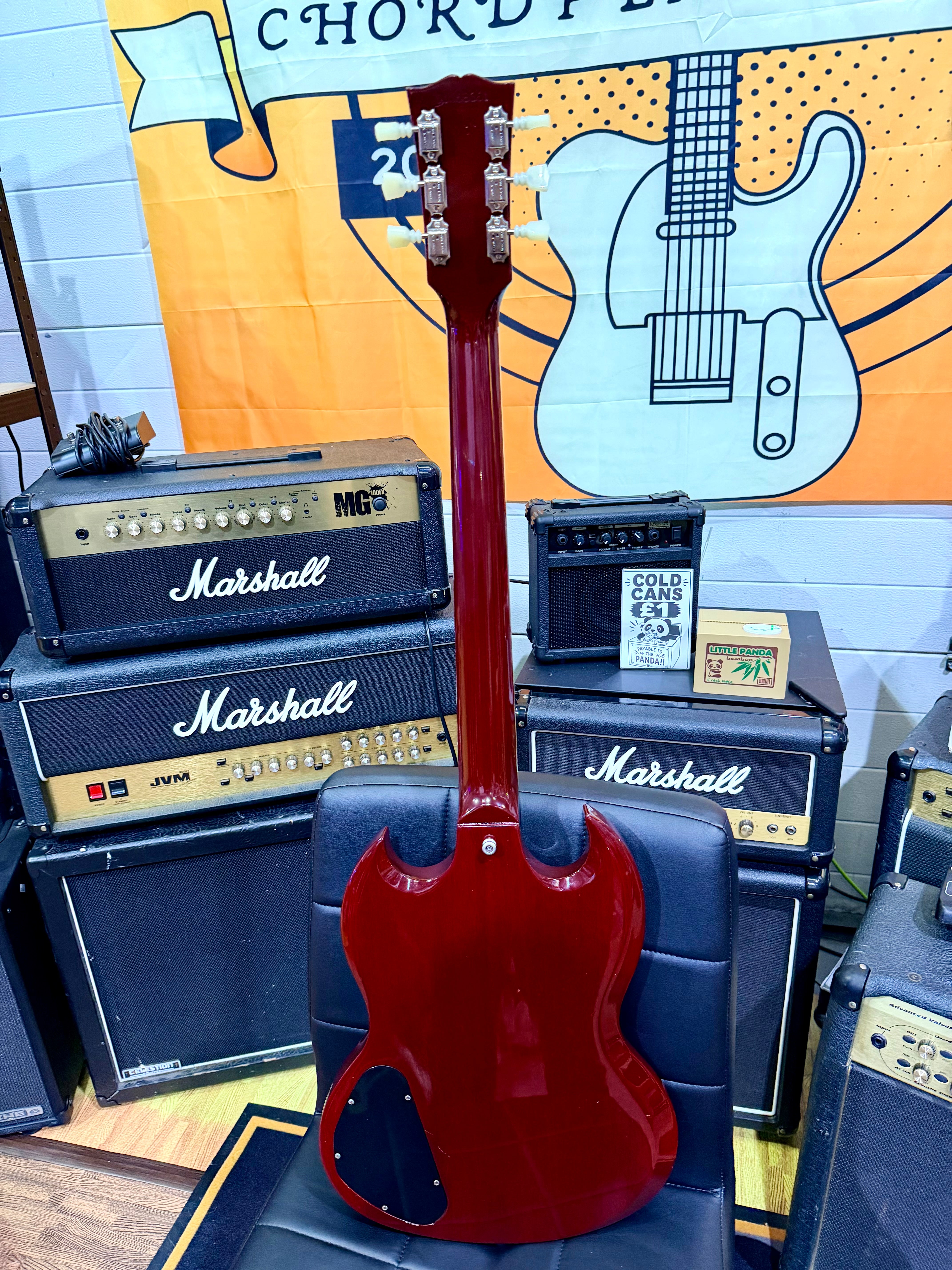 π₯ 1998 Gibson USA SG Standard In Heritage Cherry with Lyre Vibrola + Case π₯