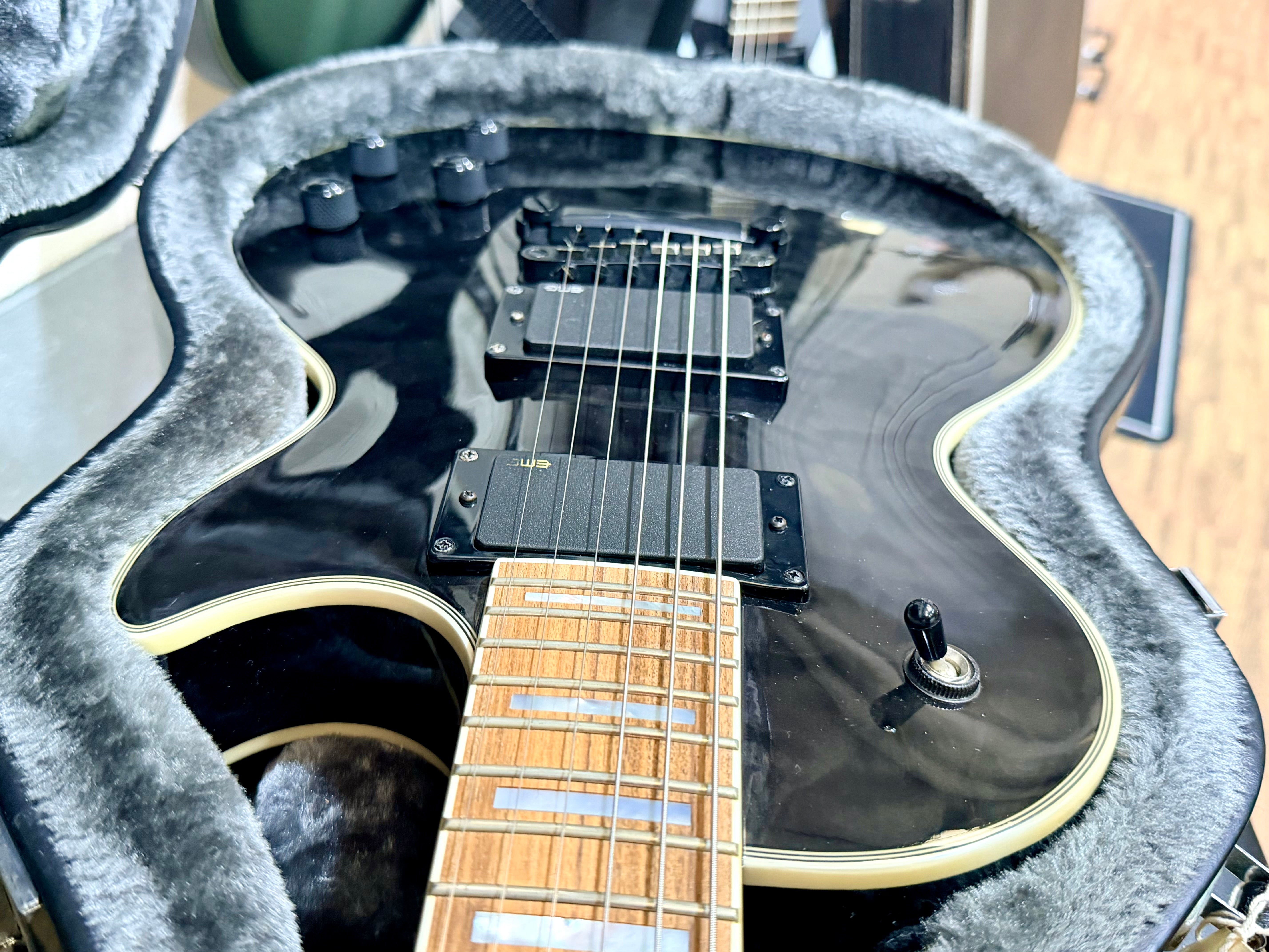 🔥2018🔥 Epiphone Les Paul Prophecy Custom Plus EX~ Midnight Ebony~ EMG P’Ups