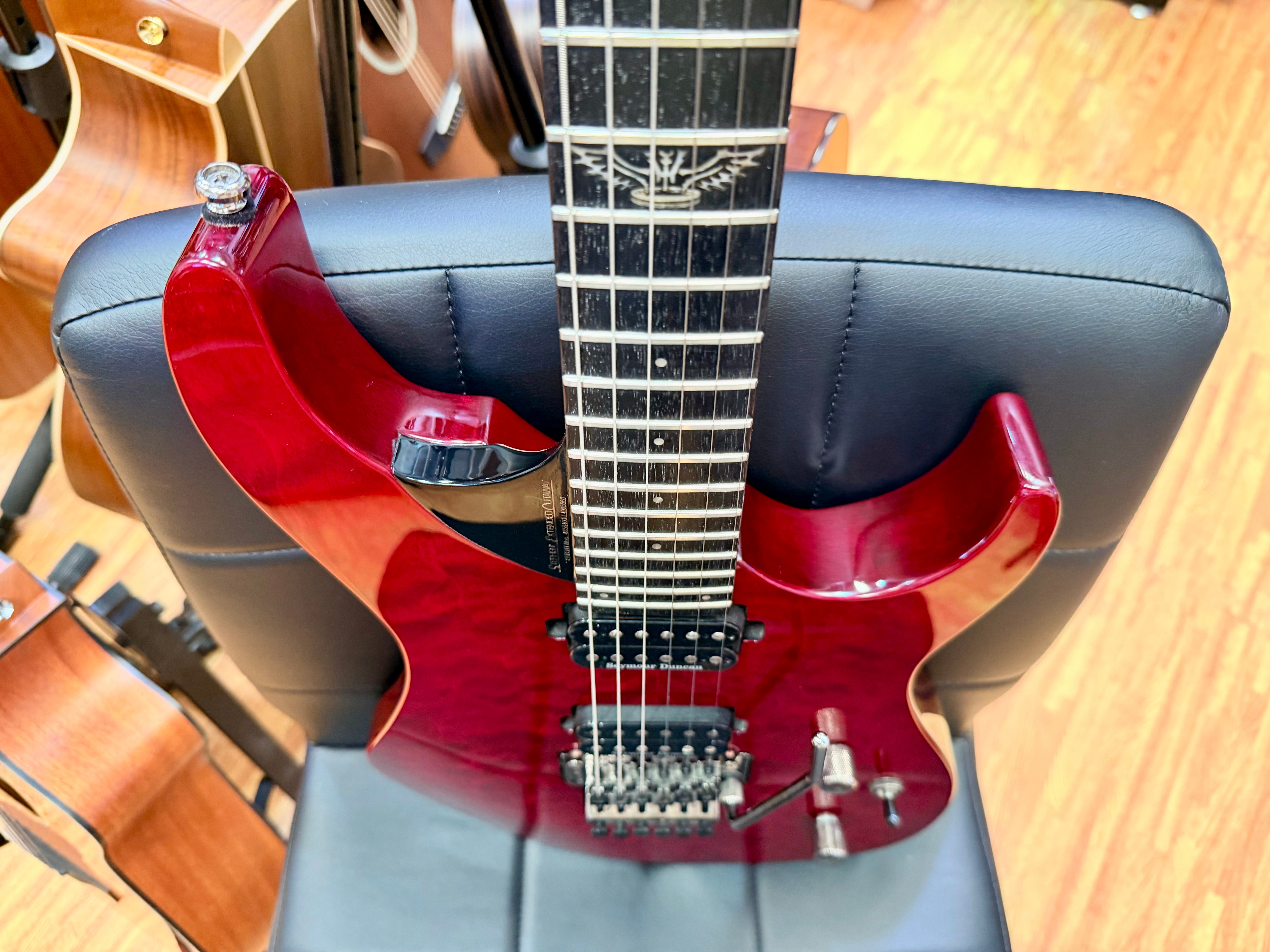 🔥RARE🔥 Washburn Parallaxe PXS10FRQTR Floyd Rose~ Seymour Duncan~ 2014~ Red