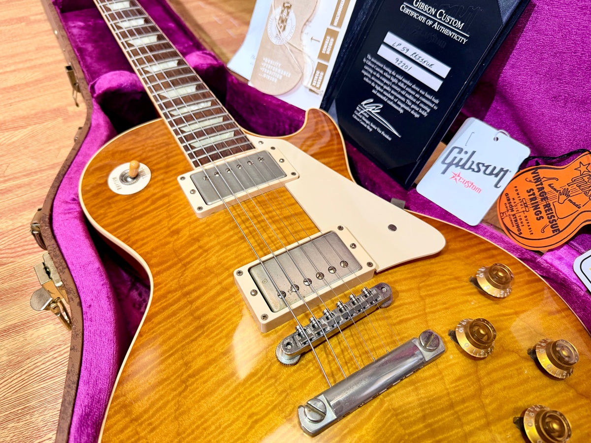 2012 Gibson Custom Shop 1959 Les Paul Standard R9 VOS~ Honey Burst~ Case & COA