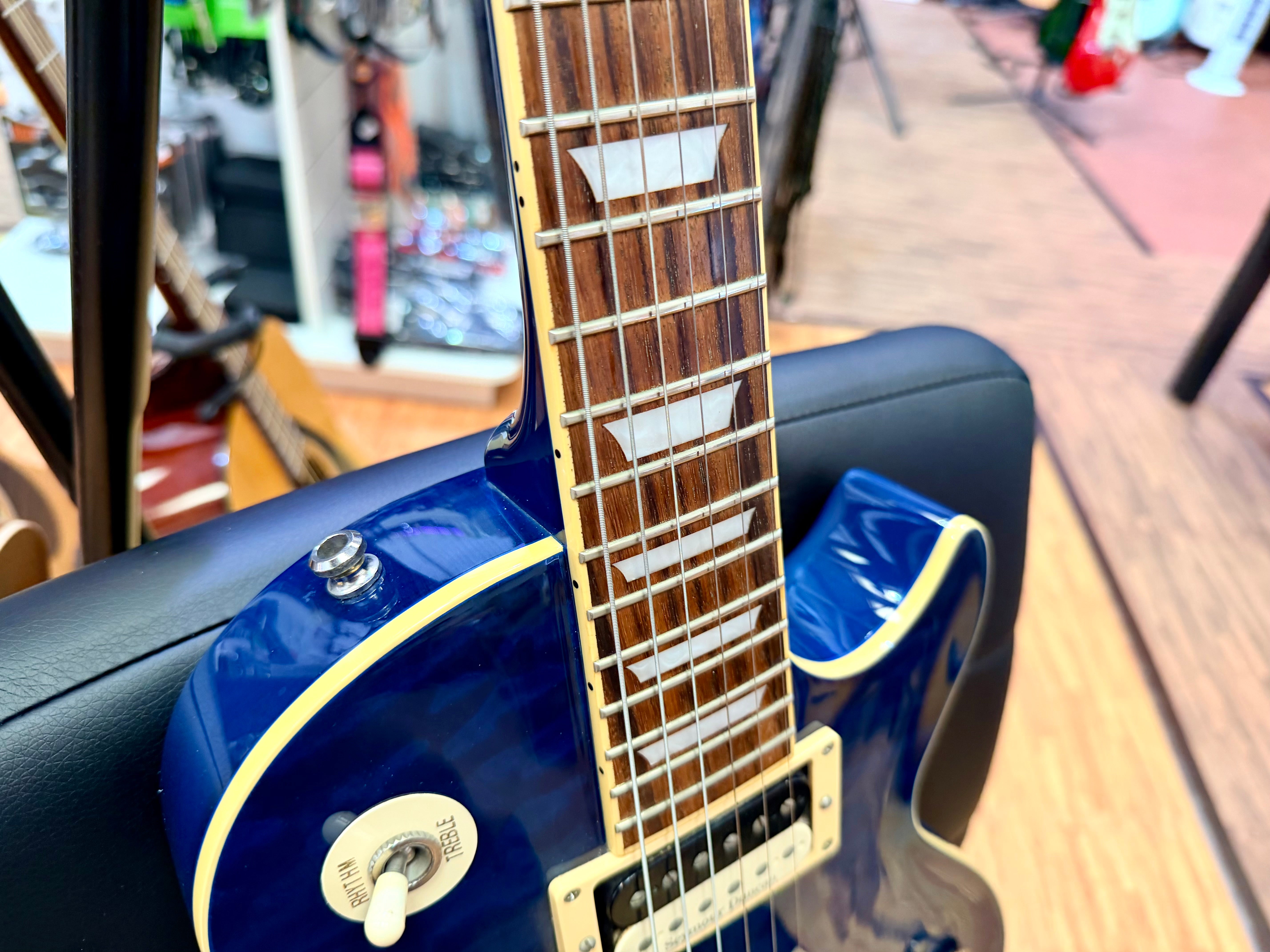 β¨2008β¨ Edwards E-LP Limited Model Les Paul~ Blue Aqua Quilt~ Made in Japan π―π΅