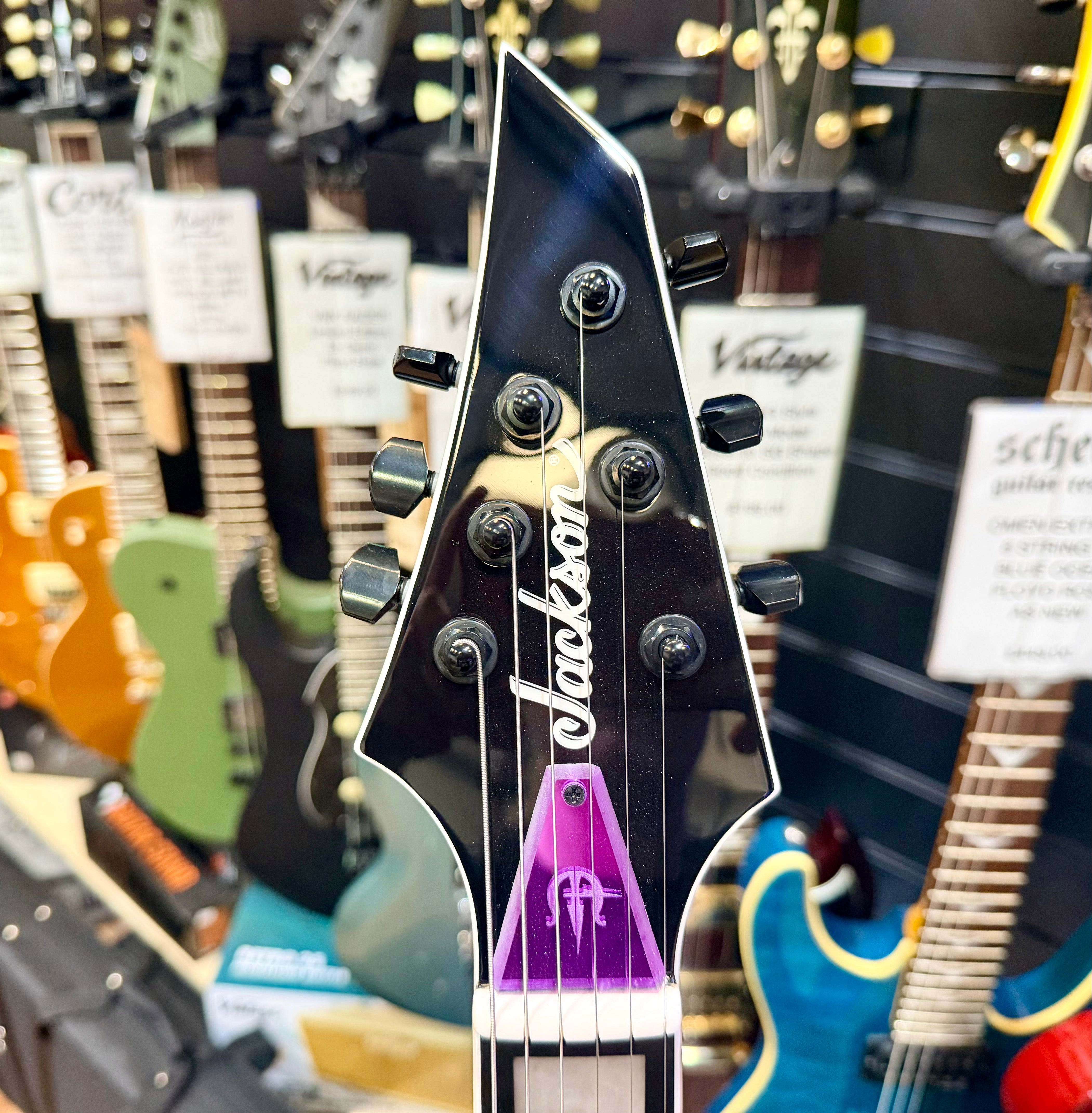 π₯2021π₯ Jackson Pro Series Marty Friedman MF-1 Purple Cracked Mirror Signature!