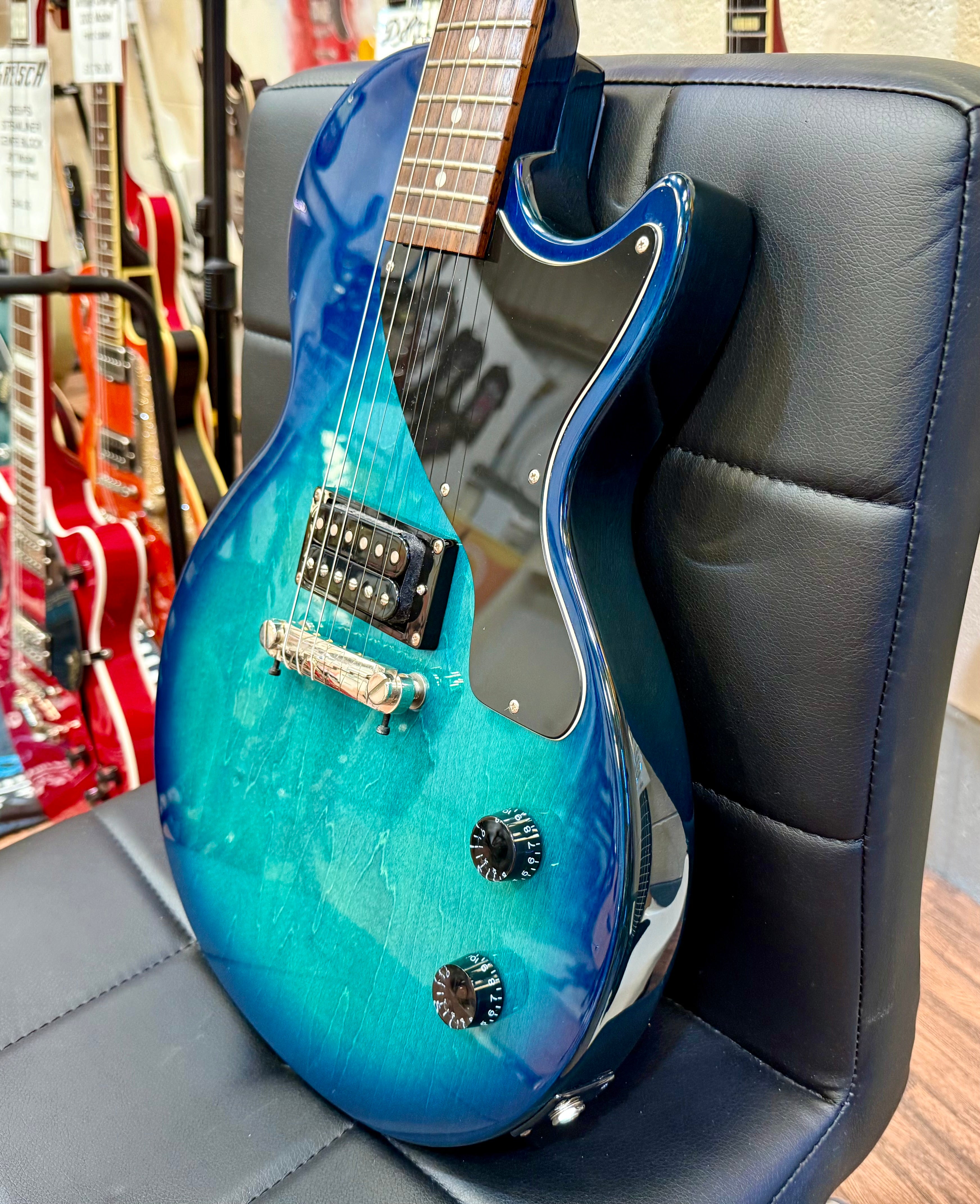 🌟RARE 2010🌟 Epiphone Les Paul Junior Ltd Edition Custom Shop~ Translucent Blue