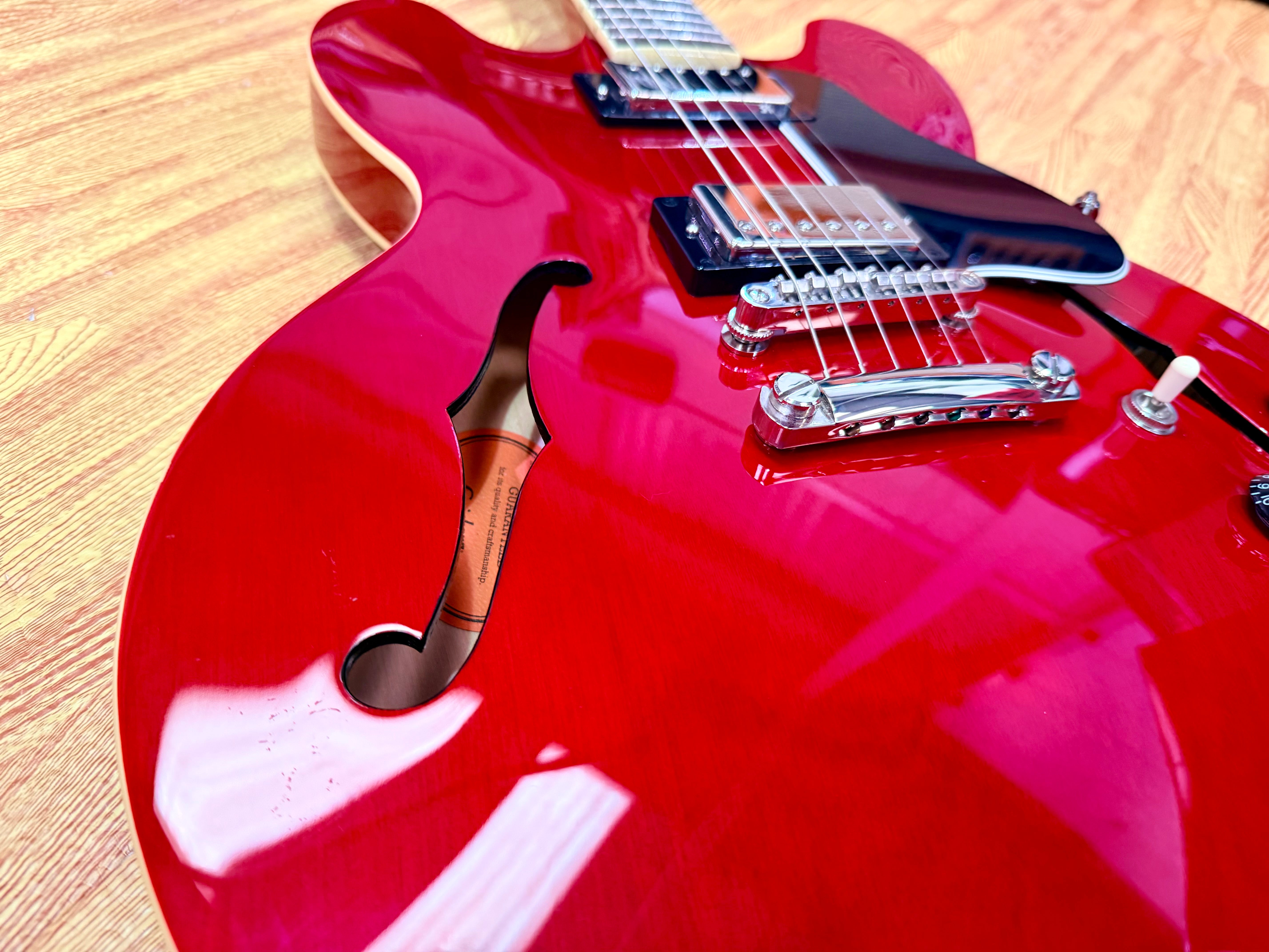 ✨2025✨ Epiphone Inspired by Gibson ES-335 Cherry~ Semi Hollow Electric Guitar!