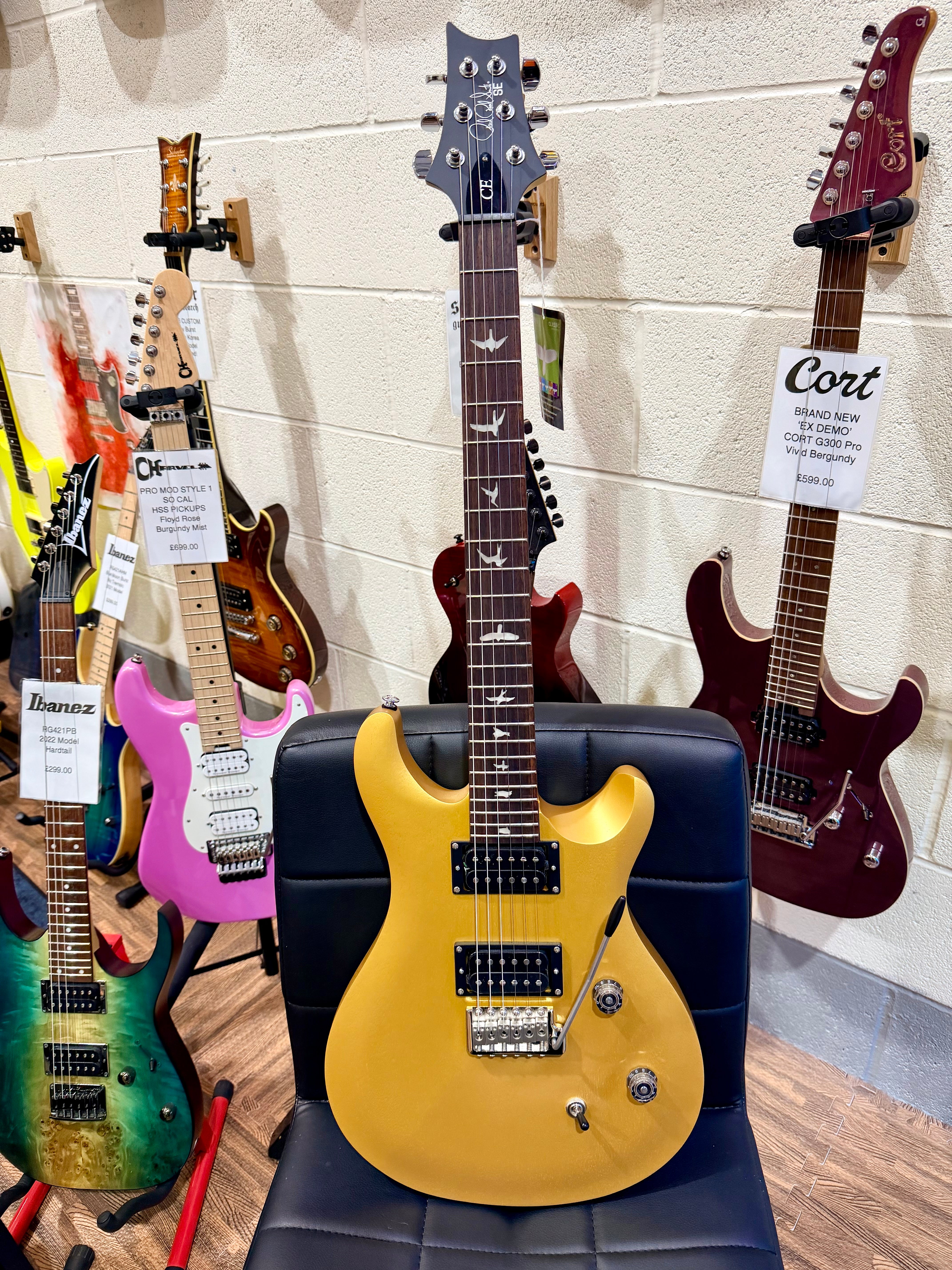 🌟NEW🌟 PRS SE CE24 Standard Satin~ Metallic Gold Electric Guitar~ Latest Model!