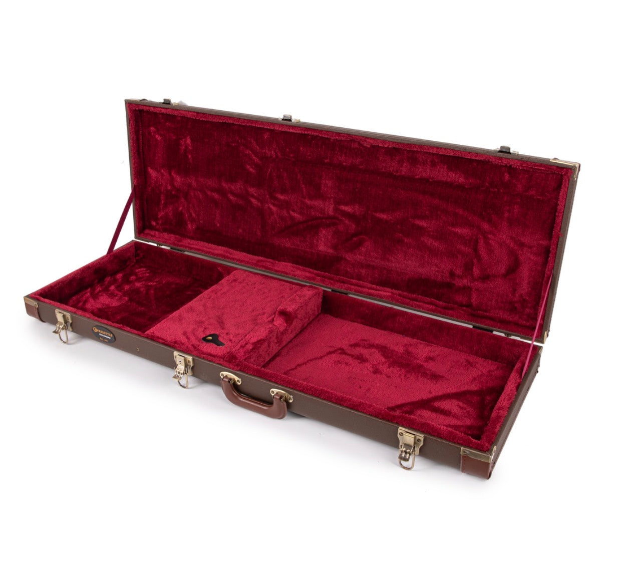 Deluxe Hard-Shell Wood Case Electric Guitars- Brown