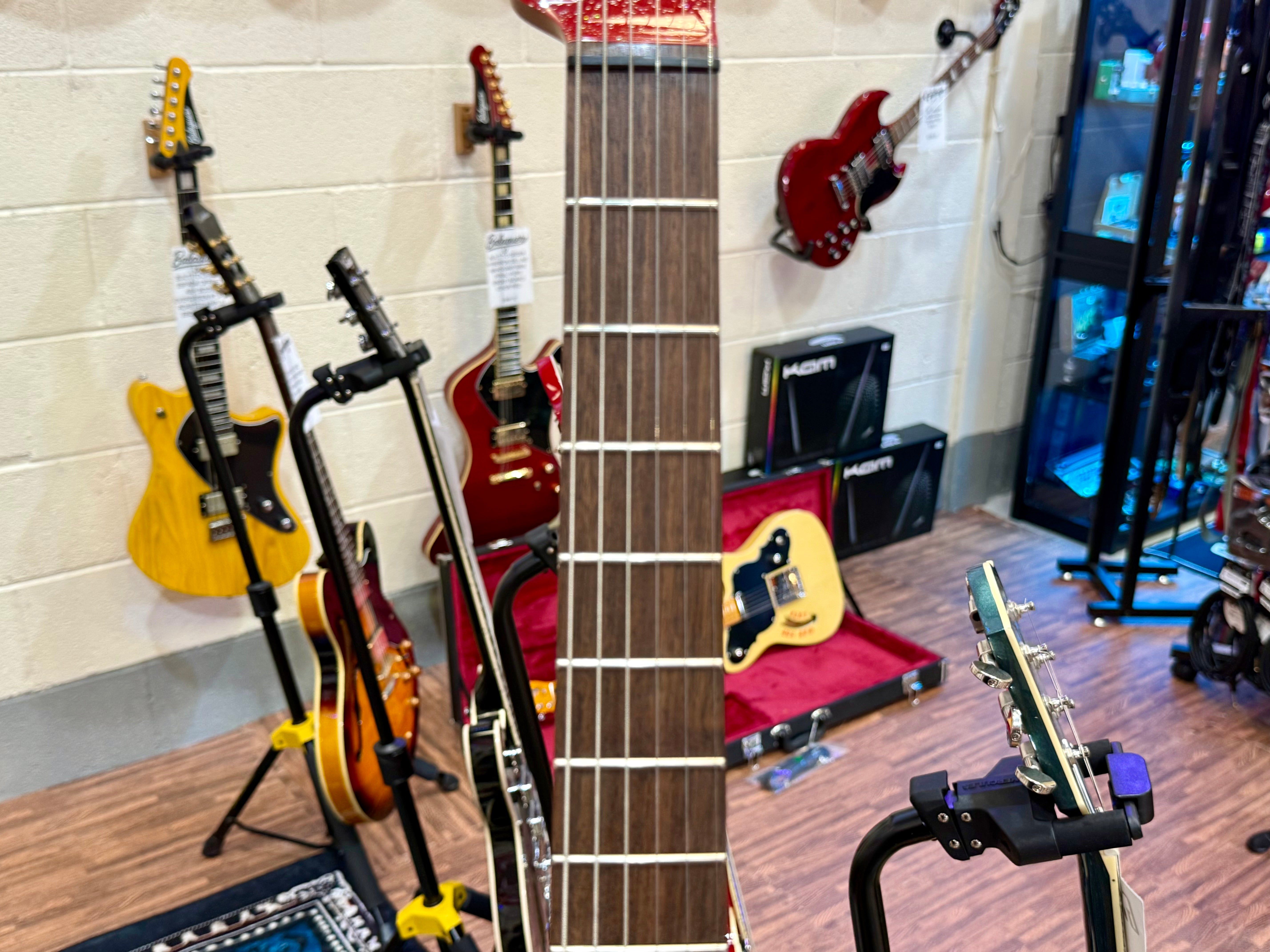 🔥NEW RELEASE🔥 Manson Meta Series Matt Bellamy MBM-2H Sustainiac~ Red Sparkle!