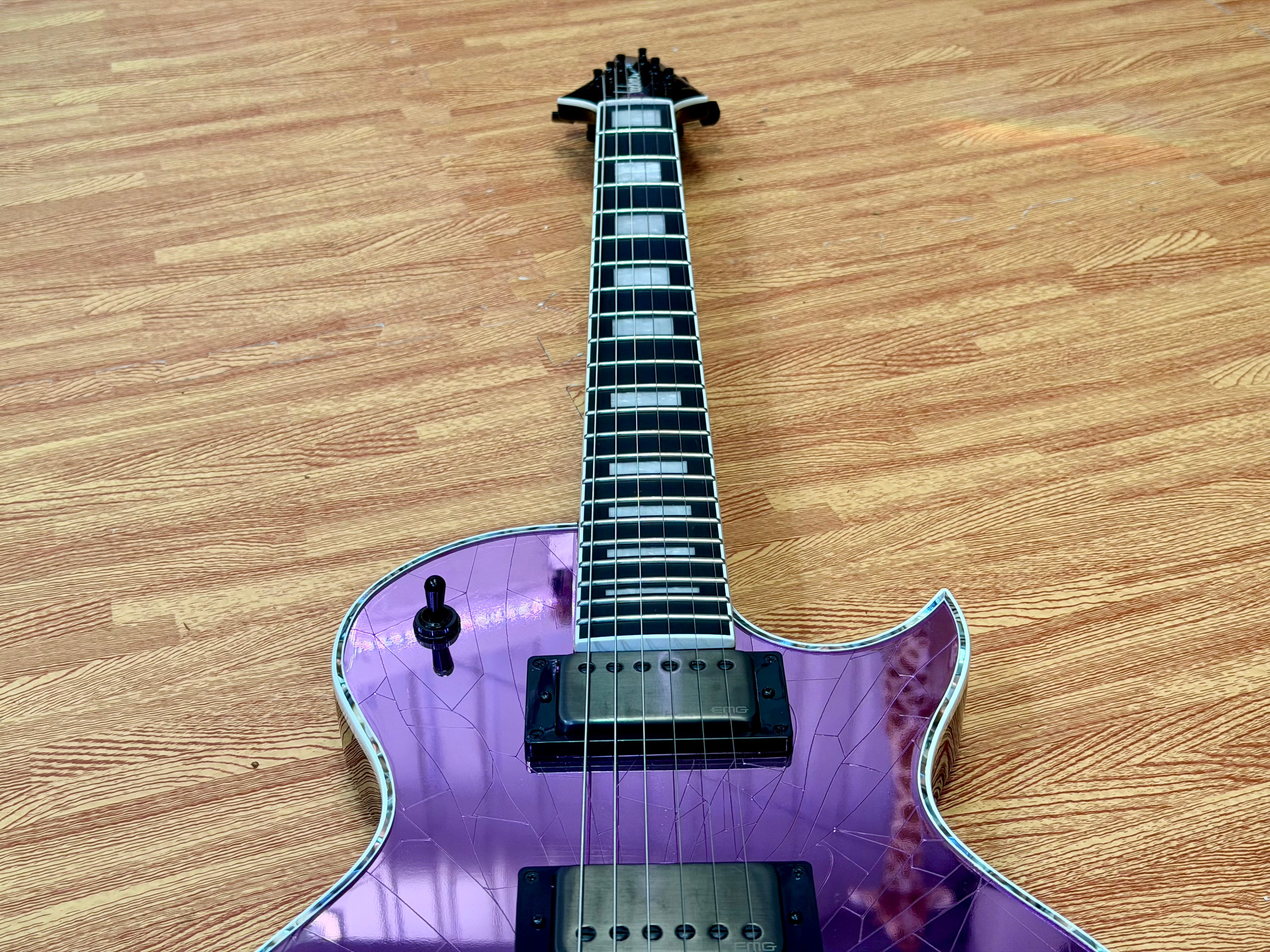 π₯2021π₯ Jackson Pro Series Marty Friedman MF-1 Purple Cracked Mirror Signature!