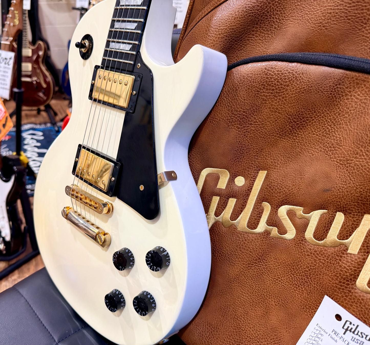 π2009π Gibson Les Paul Studio~ Alpine White & Gold~ Ebony Fretboard~ Gig Bag!