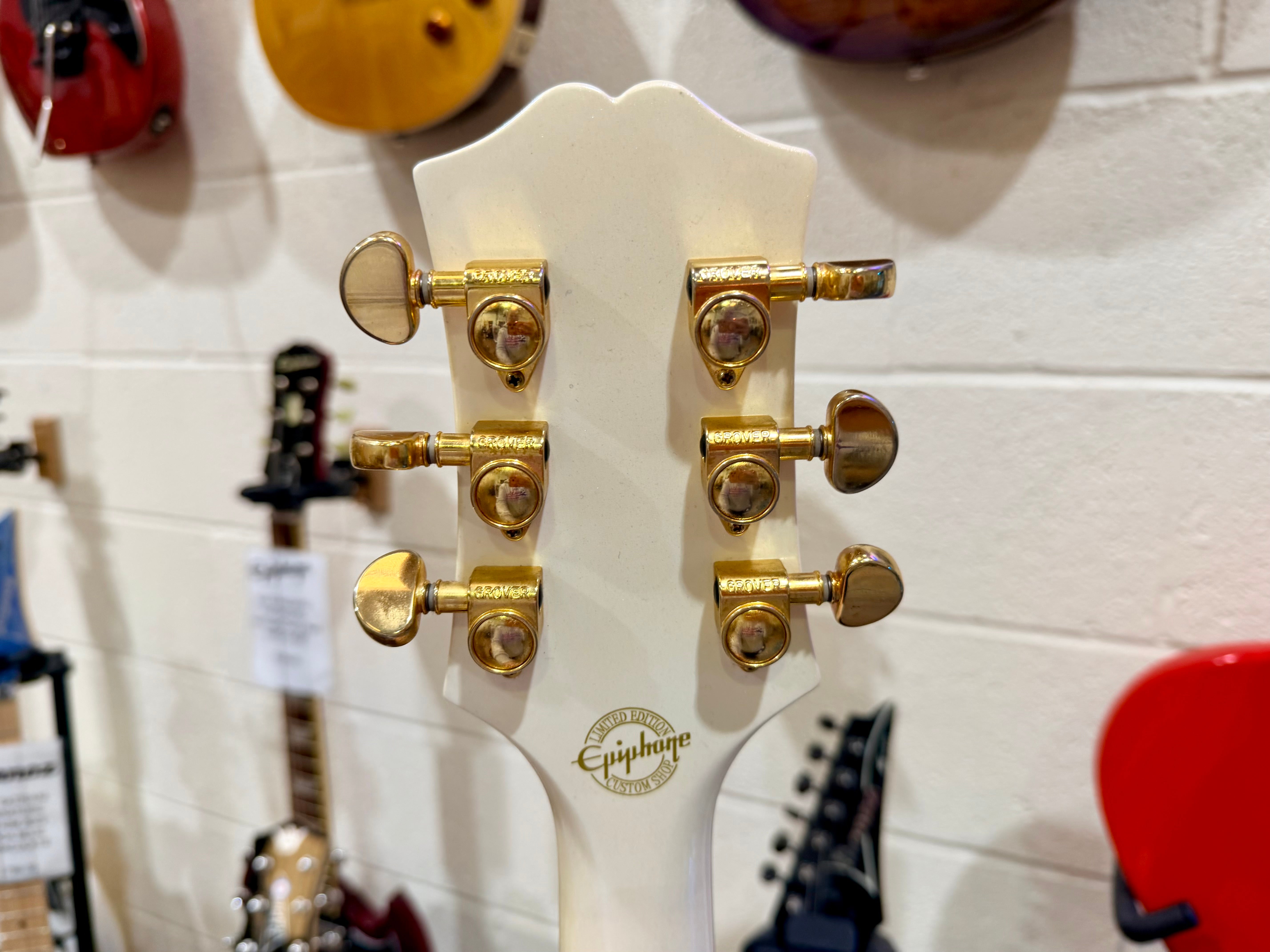 π2015π Epiphone Wildkat Royale~ Custom Shop Ltd Ed~ Pearl White~ Semi-Hollow!