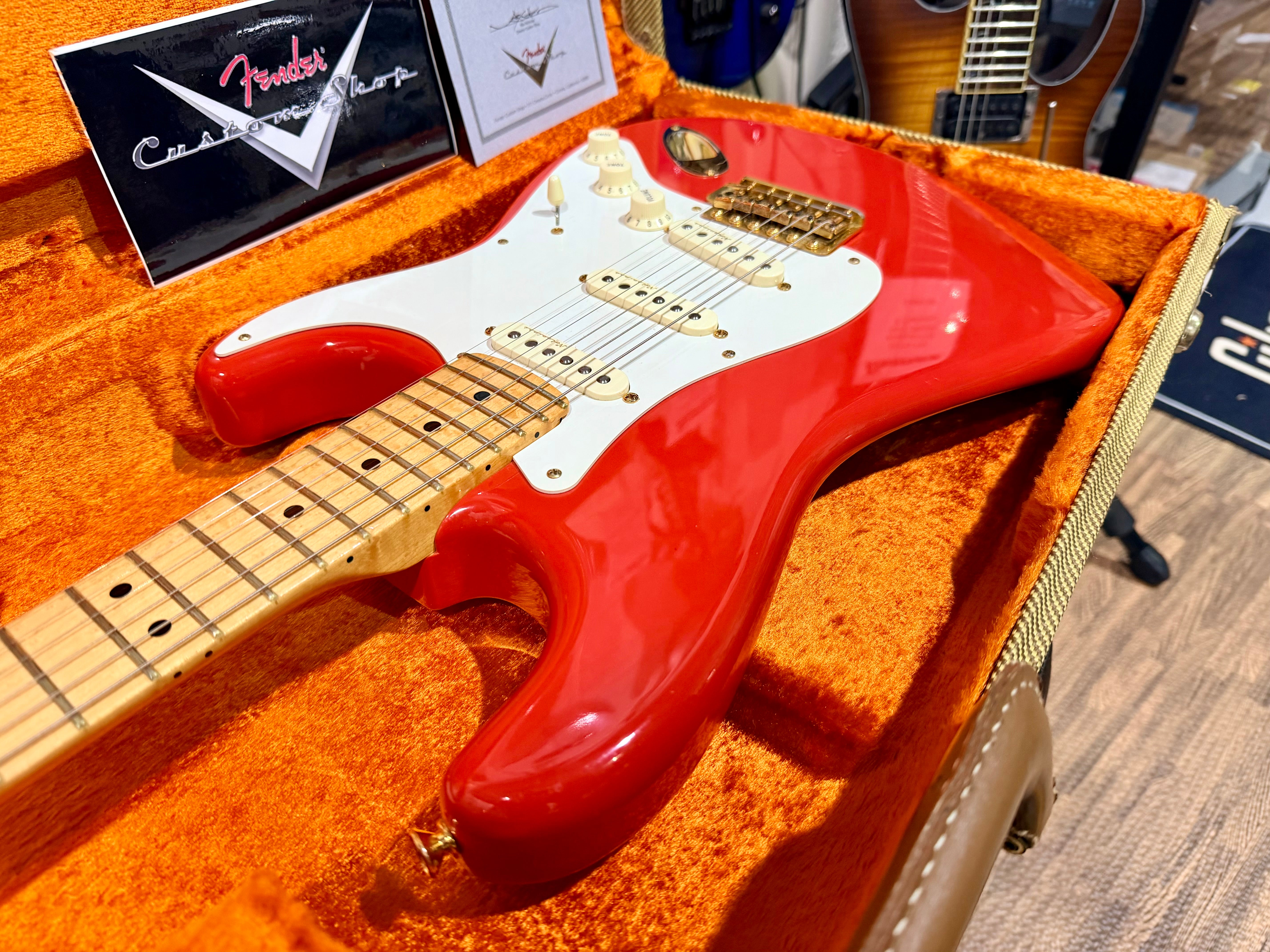 🌟2007🌟 Fender USA Custom Shop 1956 NOS Stratocaster Fiesta Red & Gold~ Maple!