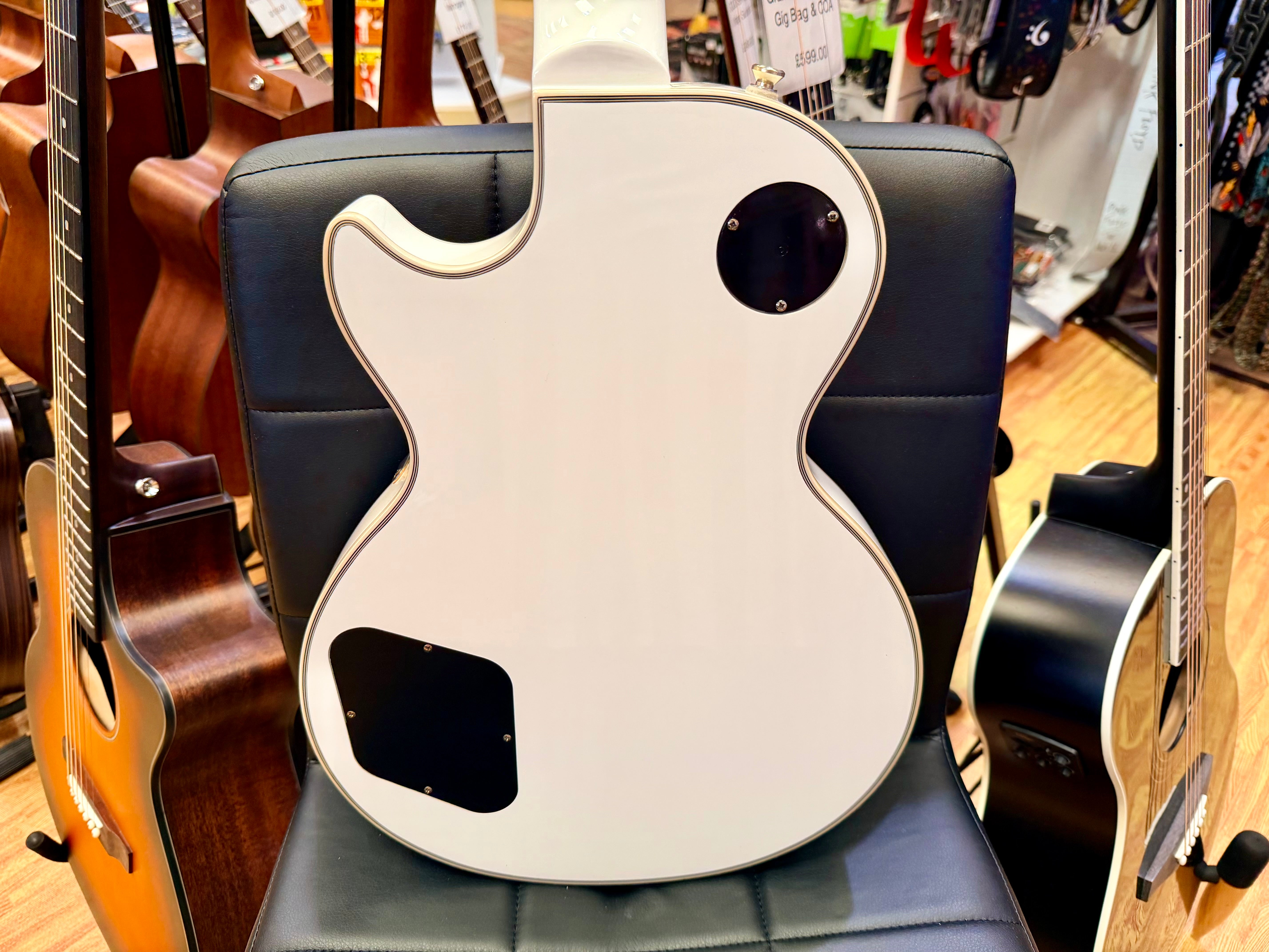 ⚡️7lb⚡️Epiphone Limited Edition Les Paul Custom Lite~ Alpine White & Gold~ 2019!