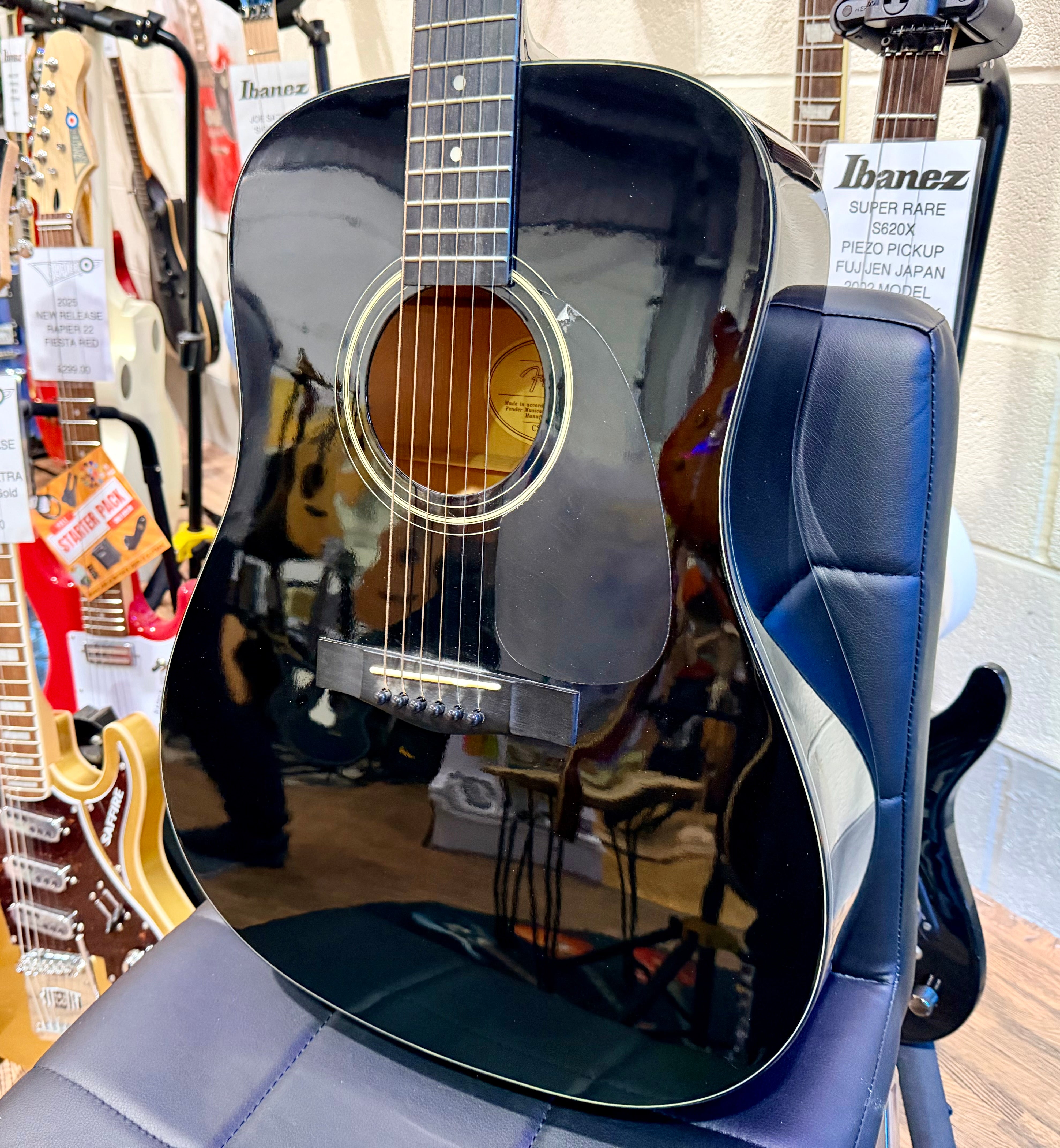 🎸PERFECT STARTER🎸 Fender DG-5 BLK Acoustic Guitar~ Full Size~ Gloss Black!
