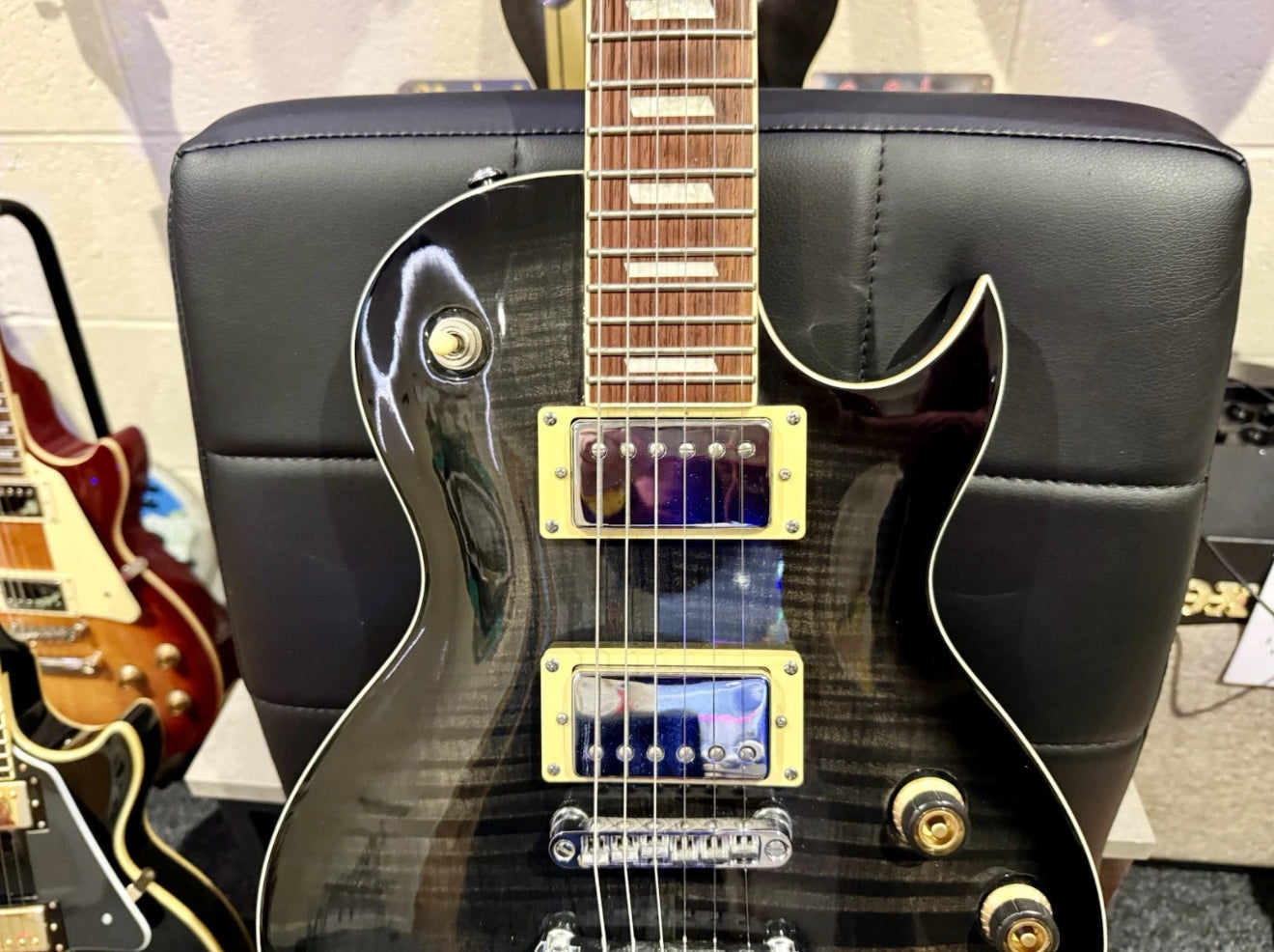 π₯2018π₯ Ibanez ARZ200FM~ Grey Burst Flamed Top~ Single cut Les Paul Shape!