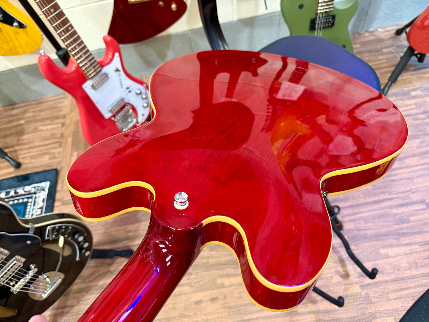 🎸LOVELY🎸 Tanglewood TH-502 CH~ Semi-Hollow Electric Guitar~ Cherry Red!
