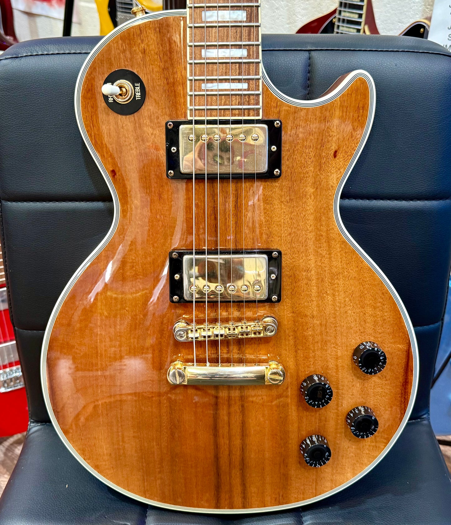 🔥2018🔥 Epiphone Les Paul Custom Pro KOA~ Split Coils + Case~ Ltd Edition!