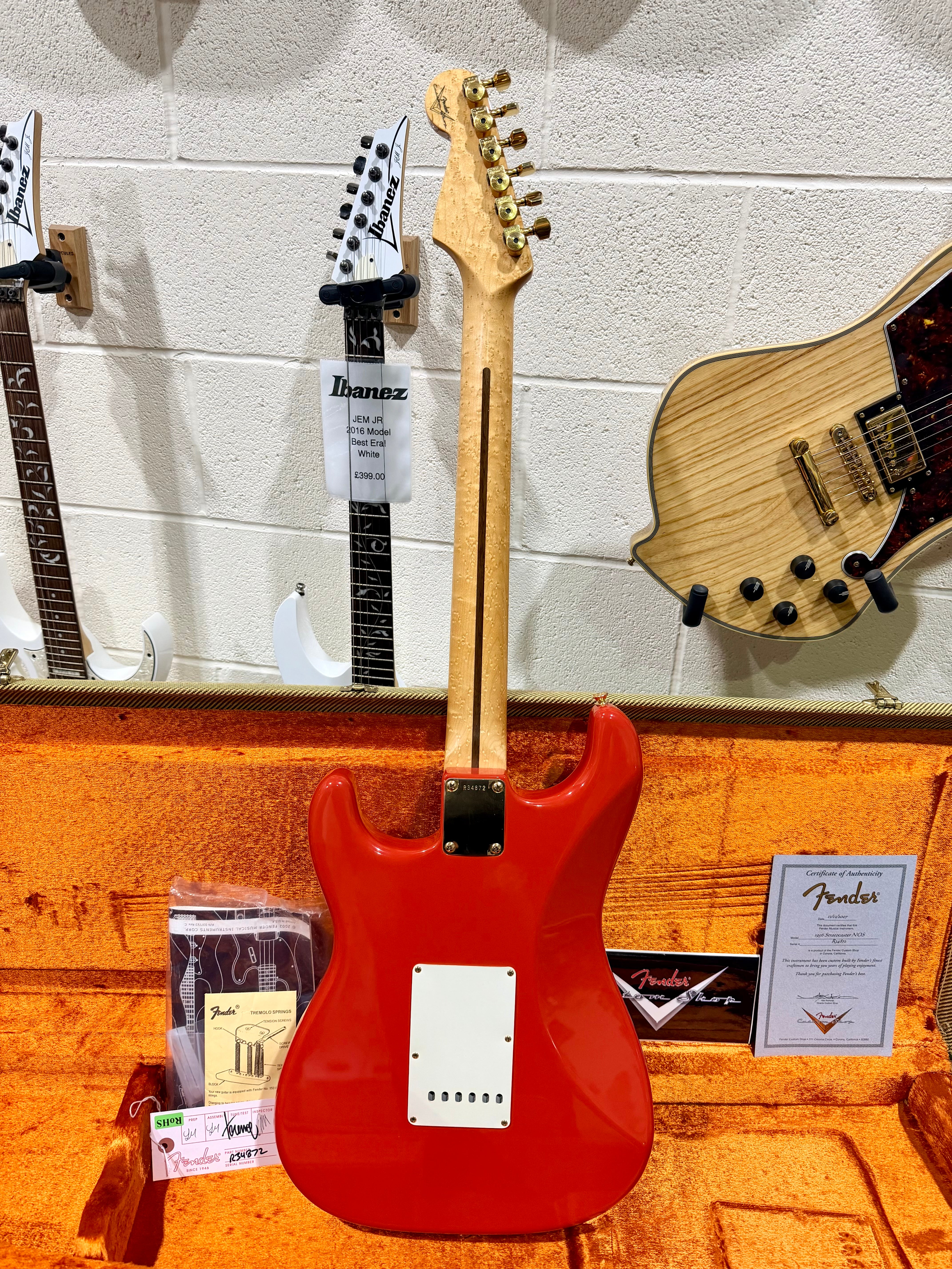 🌟2007🌟 Fender USA Custom Shop 1956 NOS Stratocaster Fiesta Red & Gold~ Maple!