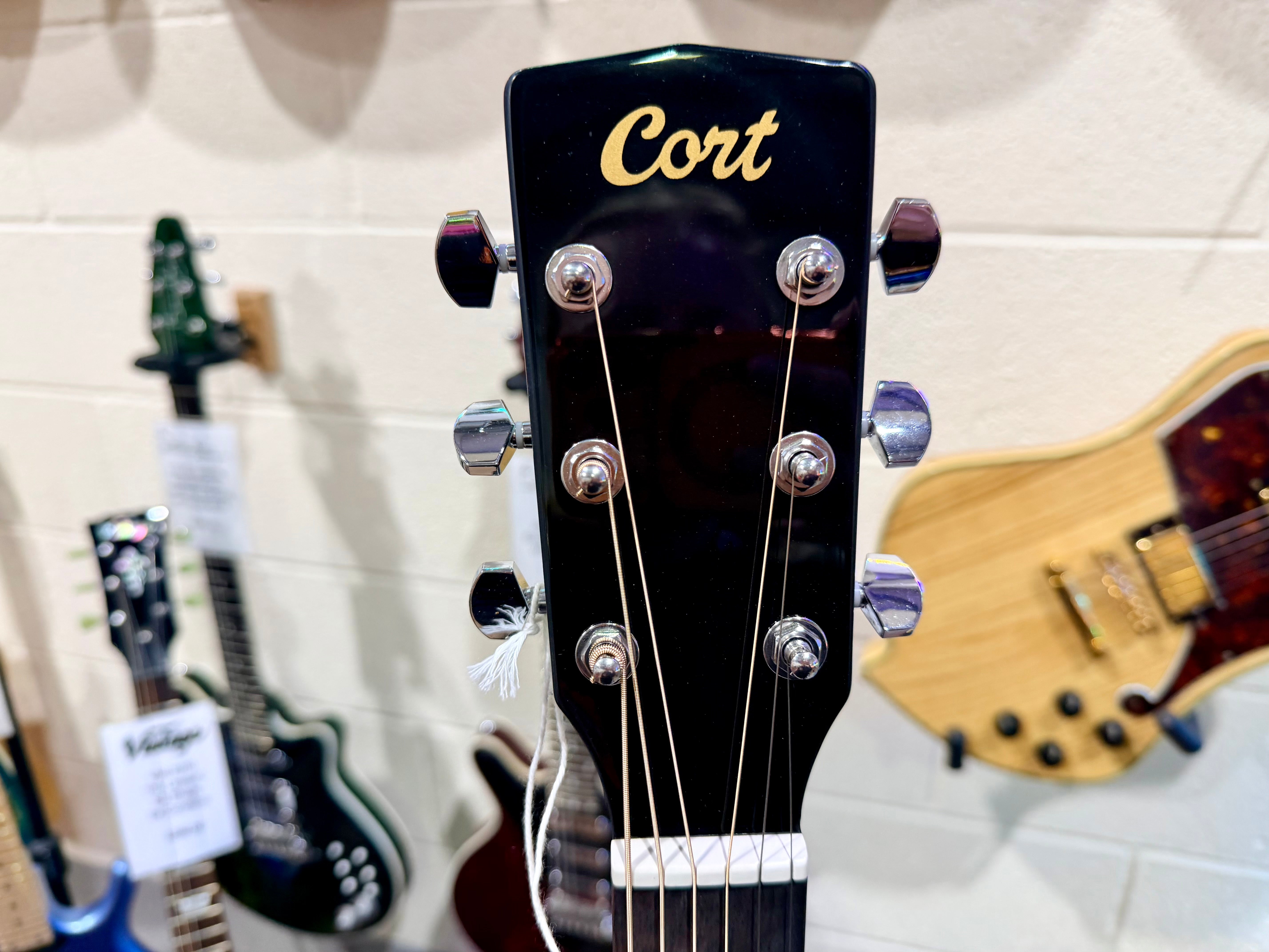 🌟NEW 2025🌟 Cort L60ce Electro Acoustic Guitar~ Gloss Black~ Orchestra Cutaway!