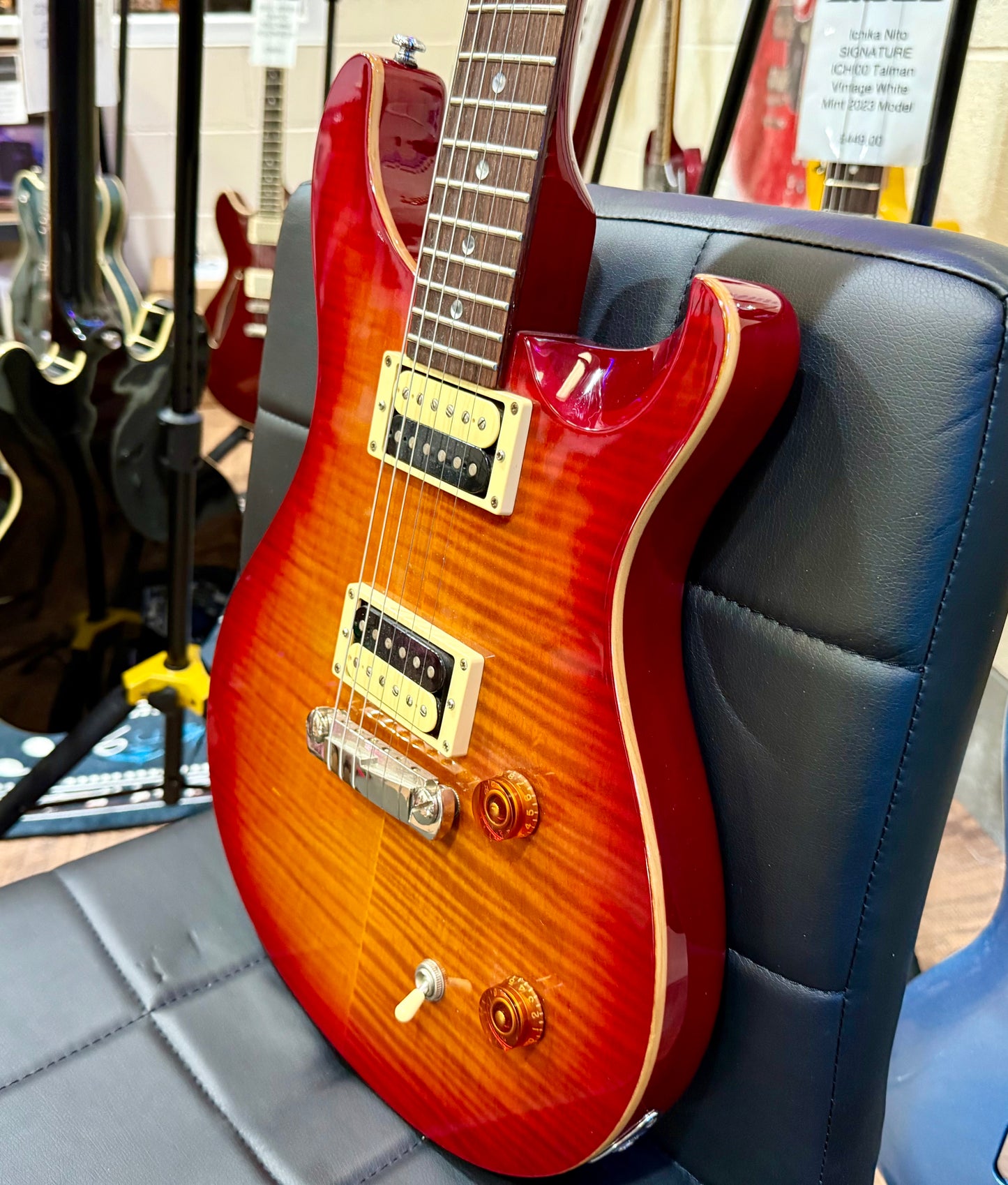 🌟2007 KOREA🌟 PRS SE Custom 22~ Flat Top Model~ Cherry Sunburst~ Moon Inlays!
