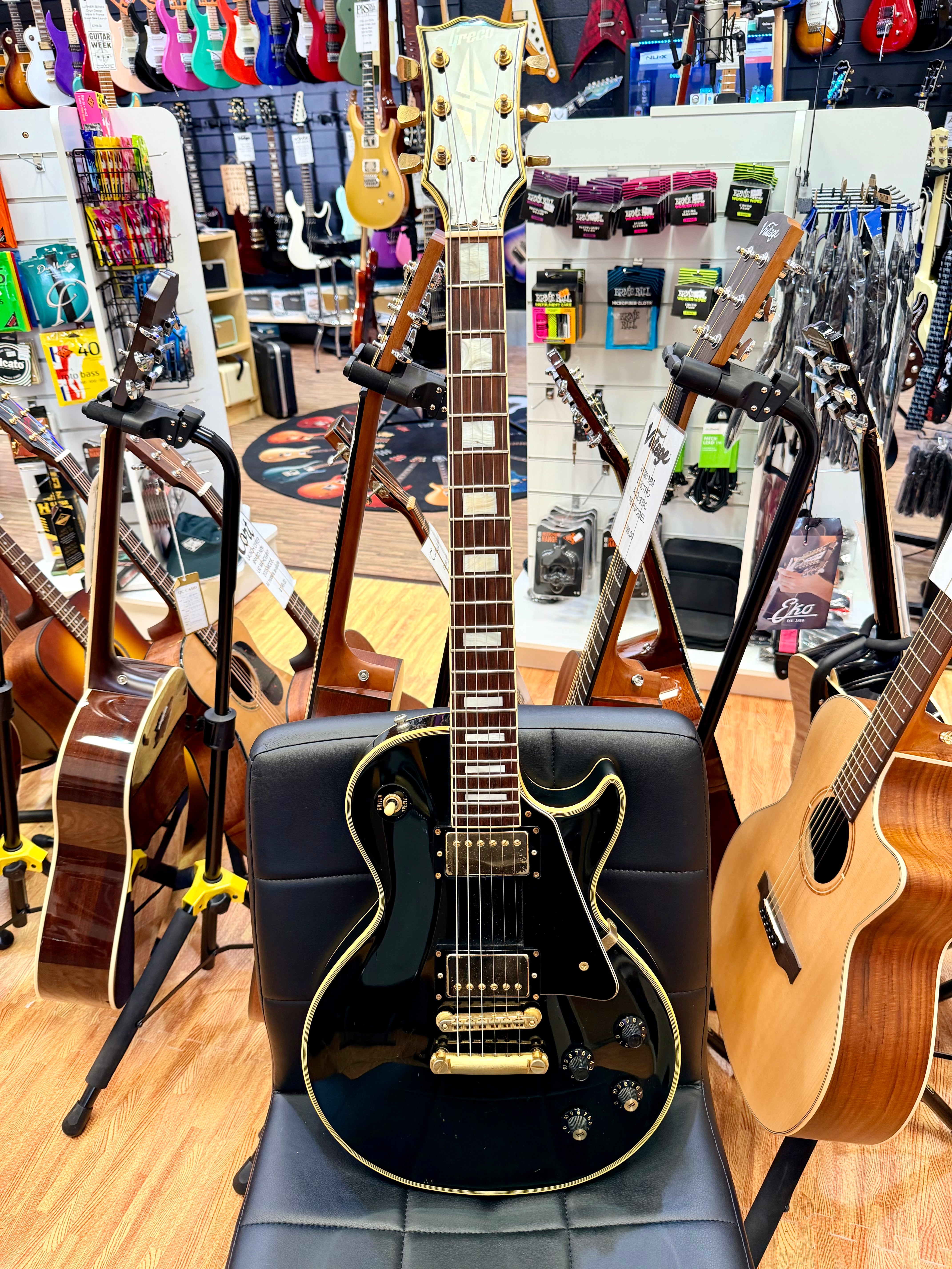 π―π΅ 1992 Greco EGC-480 Mint Collection Les Paul Custom~ MIJ Japan Ebony π―π΅