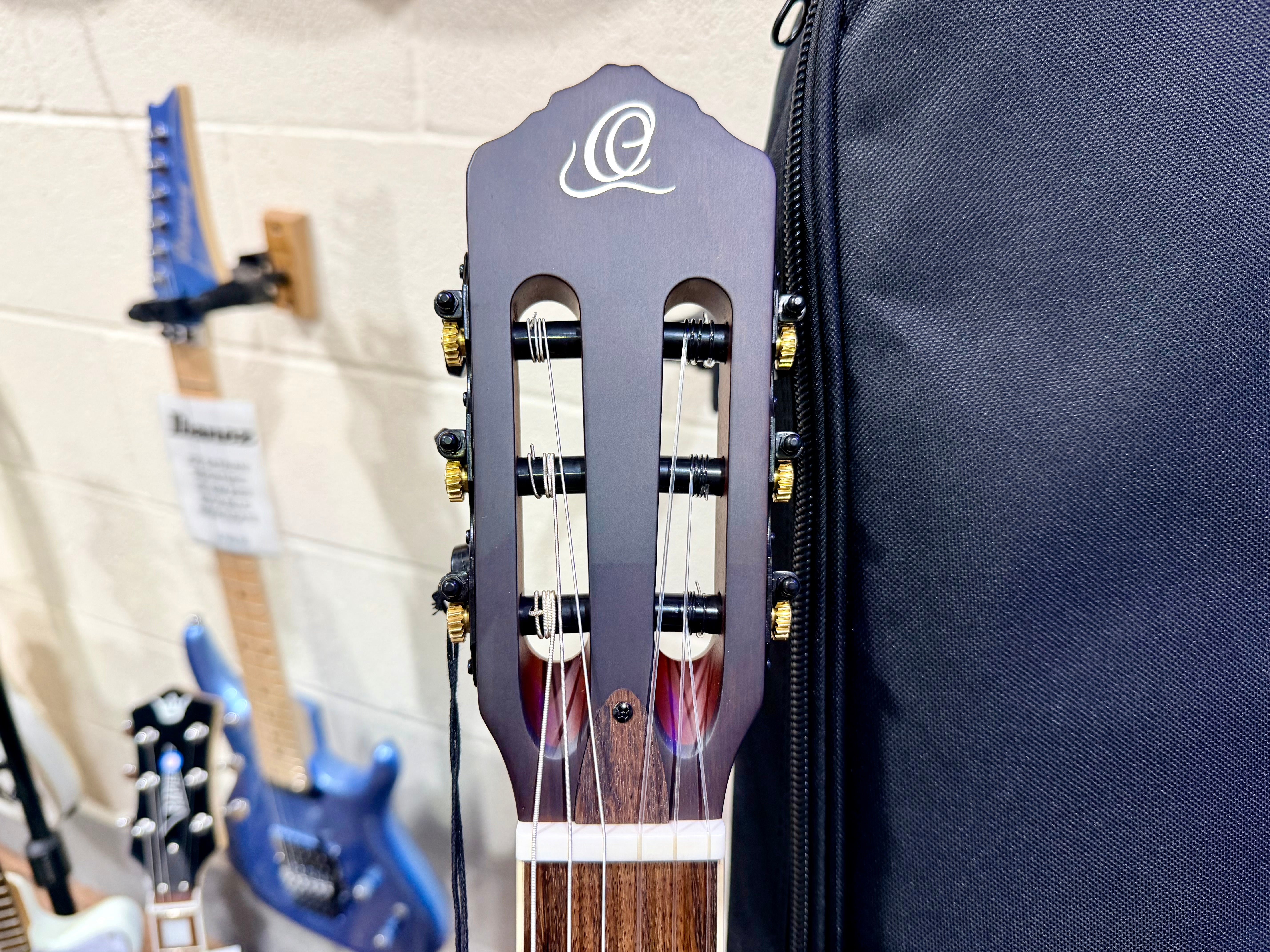 🔥NEW🔥 Ortega TourPlayer Electro-Acoustic Classical Guitar~ Nylon Thin~ Black!