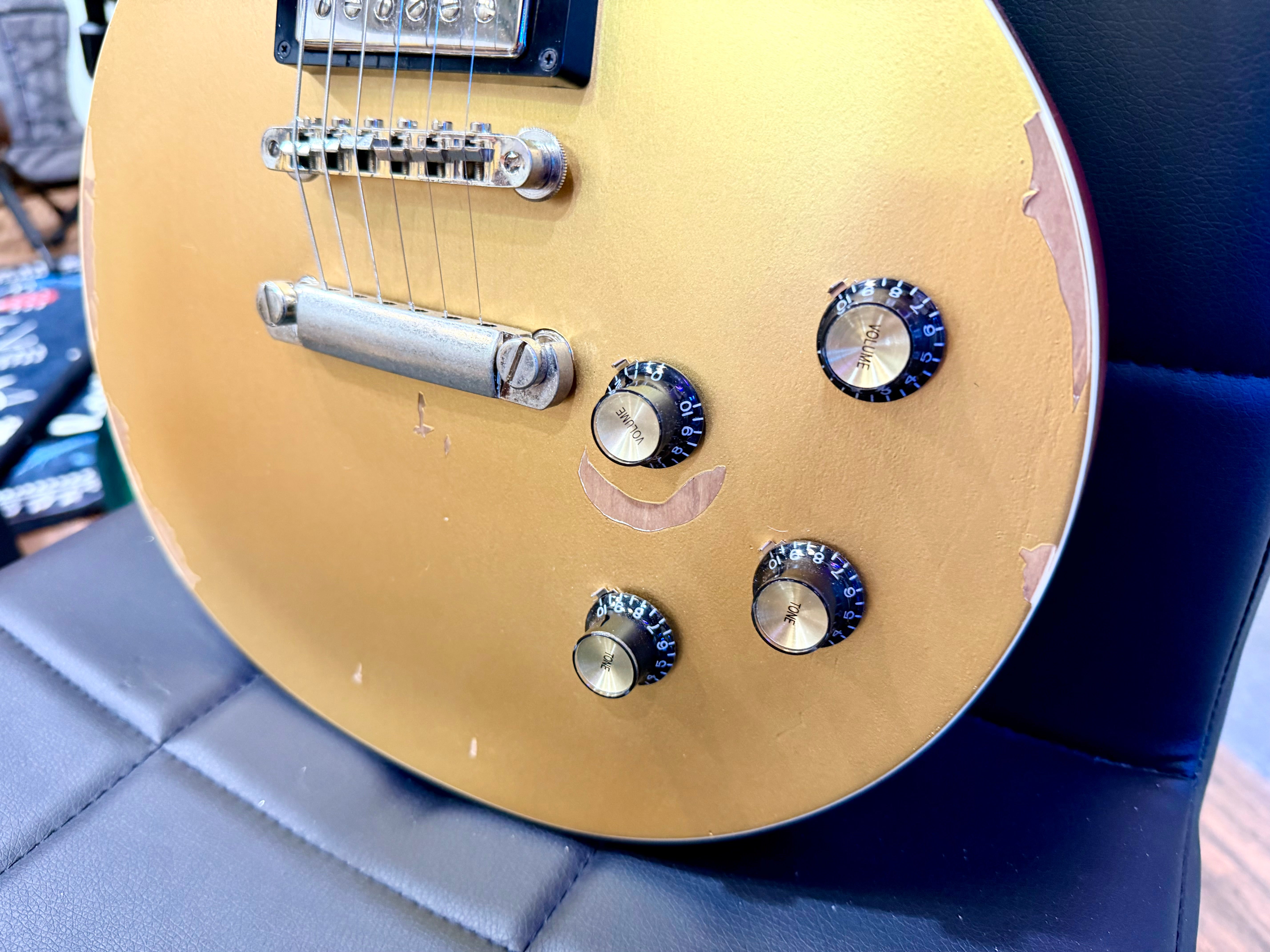 🔥UPGRADED🔥 Vintage V100 Icon Distressed Gold Top~ SETH LOVER Pickups + Gotoh!