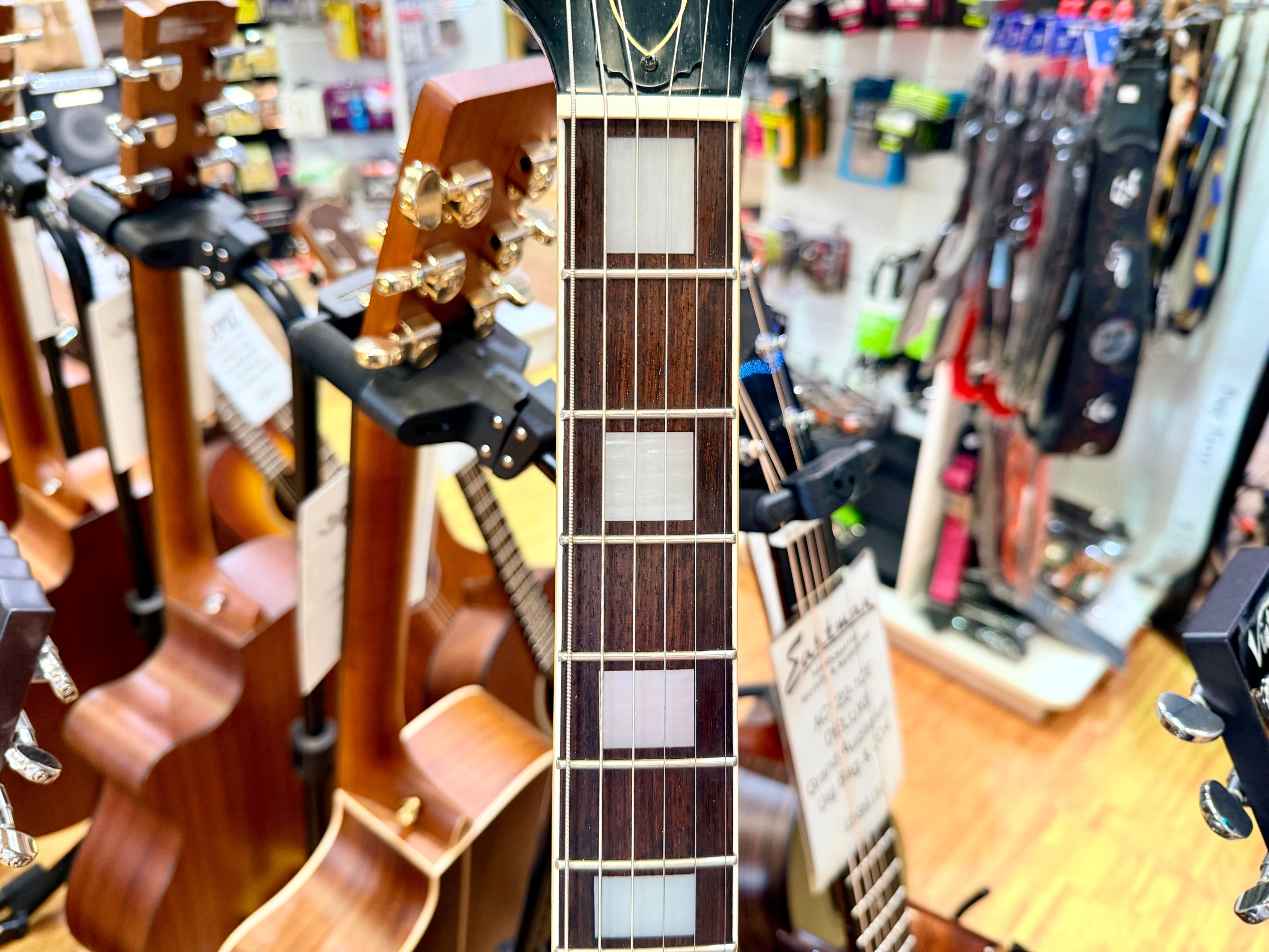 🔥2008🔥 DeArmond M-75 by Guild~ Gloss Black~ Korean Made With USA 2K Pickups!