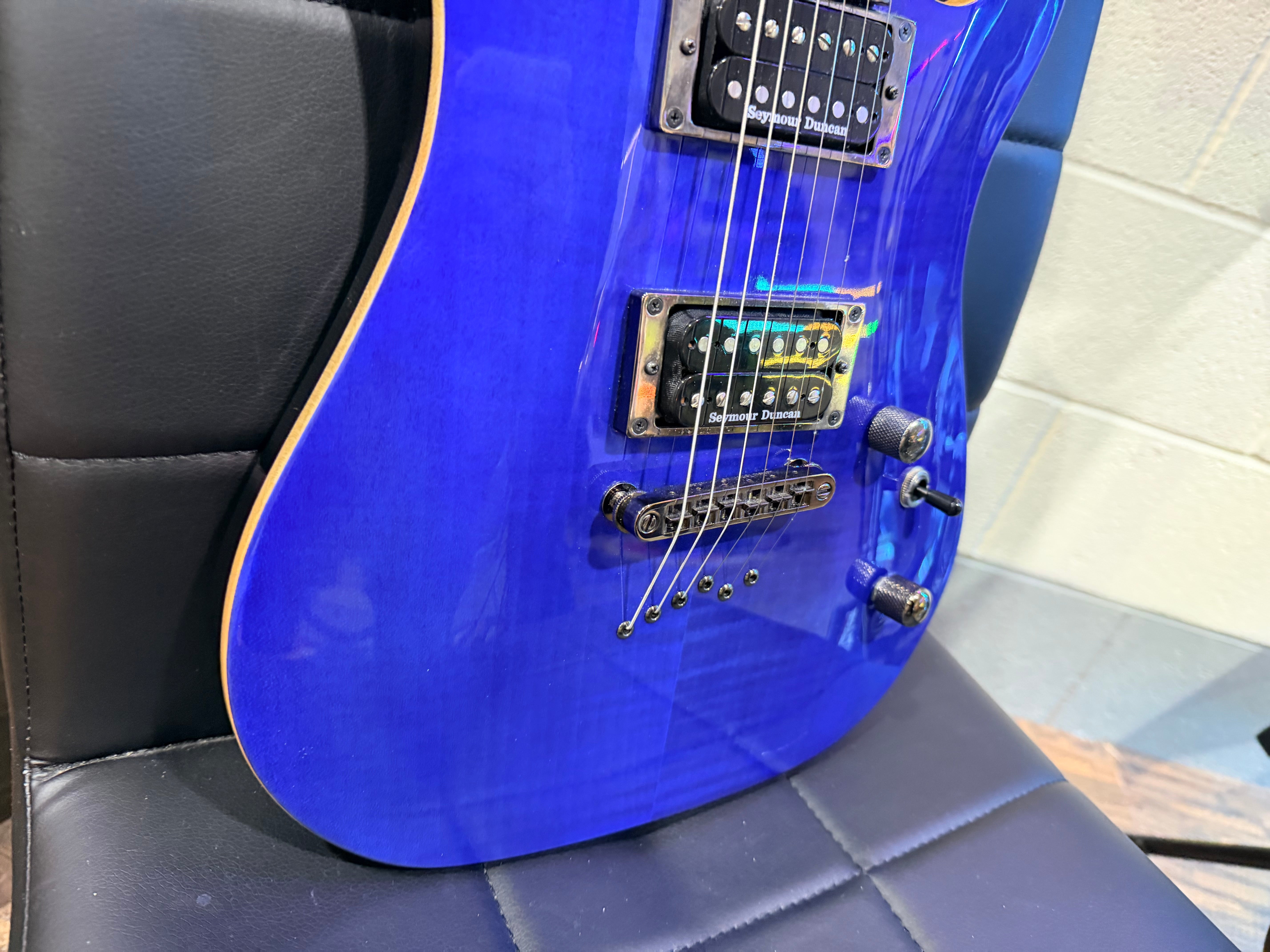 🔥KOREA 2015🔥 Cort KX Custom Electric Guitar~ Flamed Maple Trans Blue~ Rare!