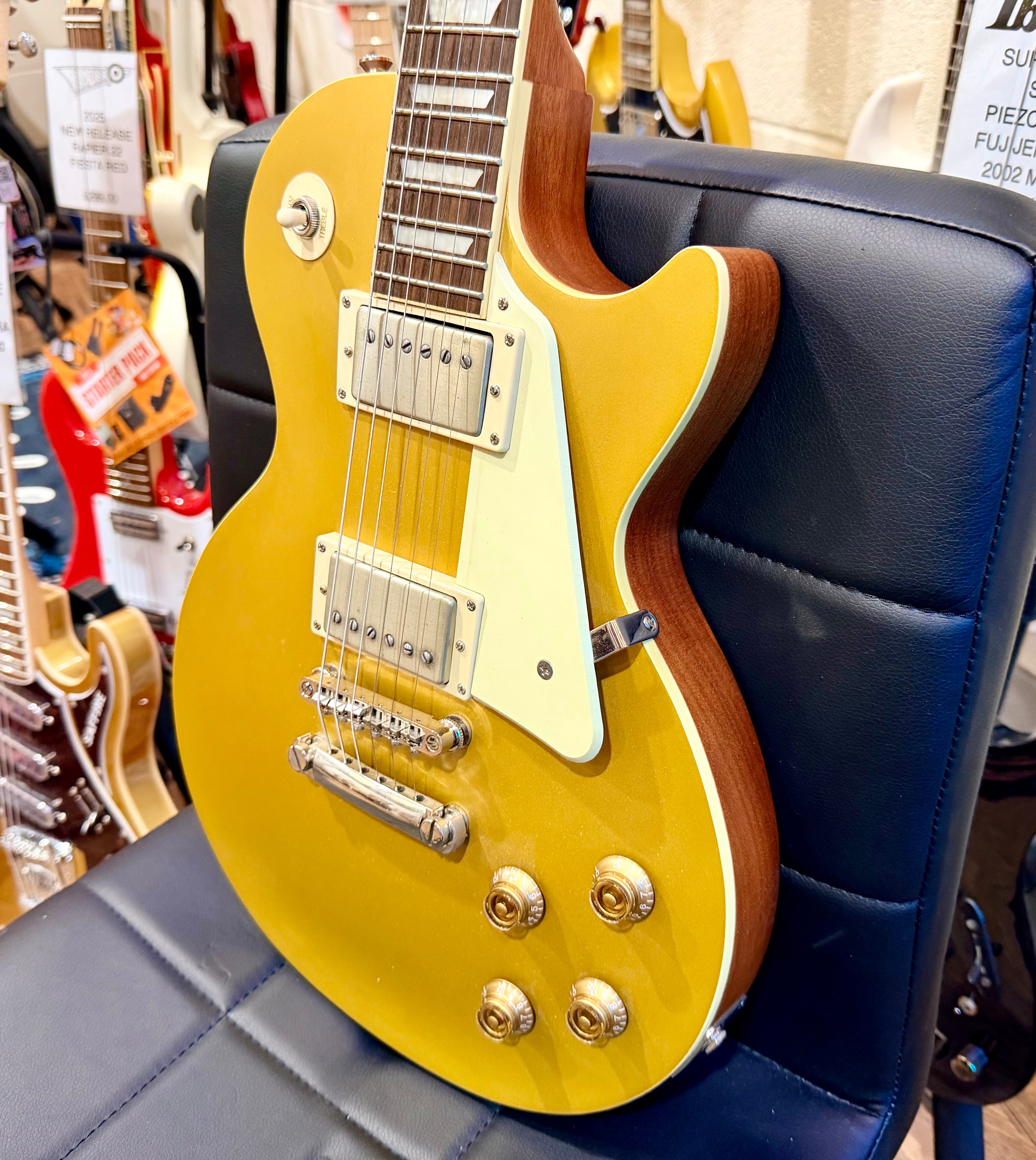 🌟2021 UPGRADED🌟 Epiphone Les Paul Classic Worn Metallic Gold~ Iron Gear P’ups!