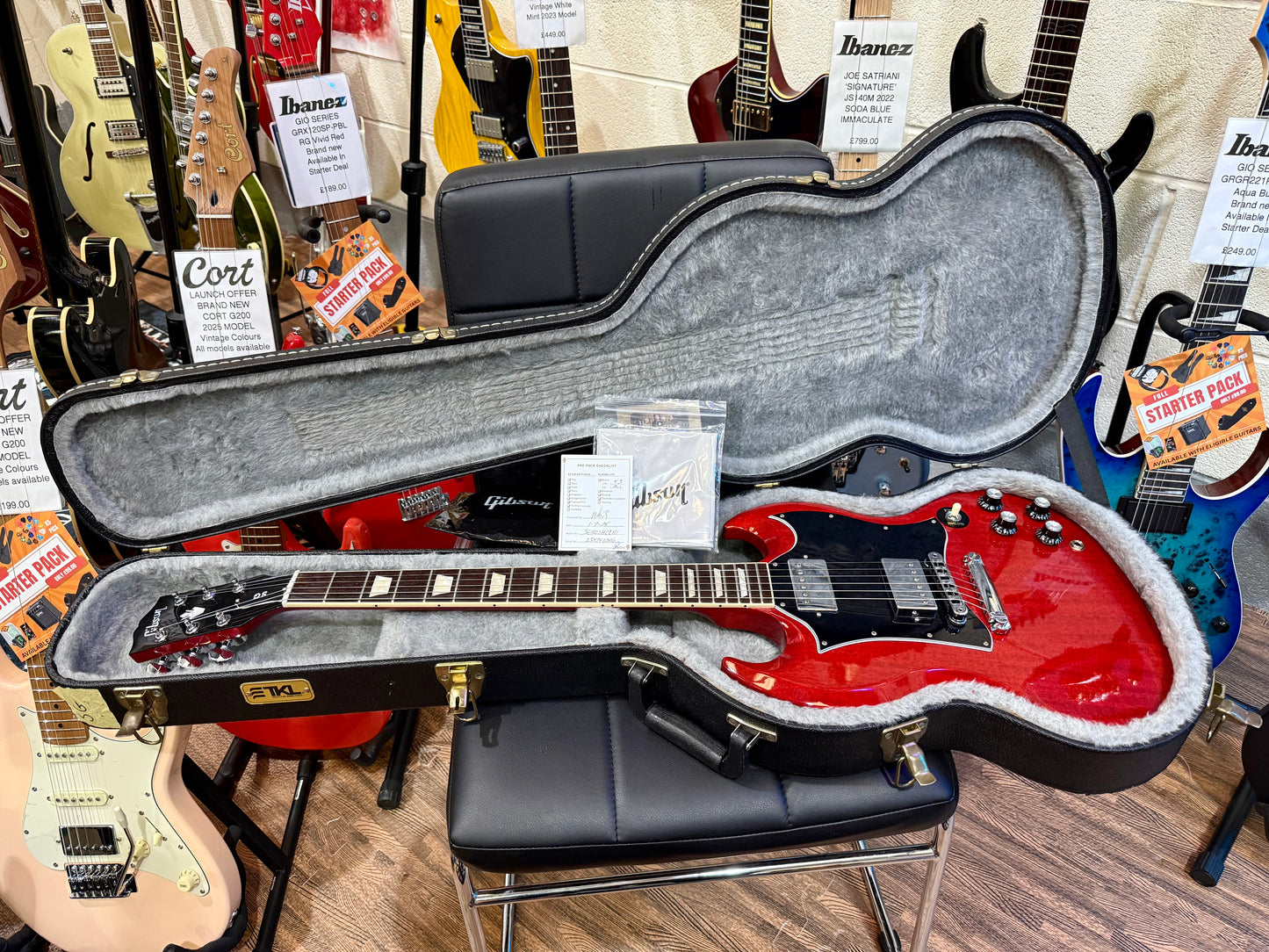 š„2024 USAš„ Gibson SG Standard~ Heritage Cherry~ Hard Case & Candy!