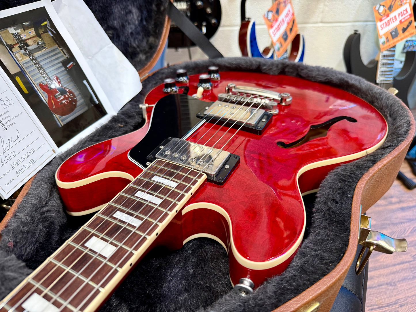 π2021 USA π Gibson ES-339 Figured Sixties Cherry~ Hollow-body~ Case & Candy!