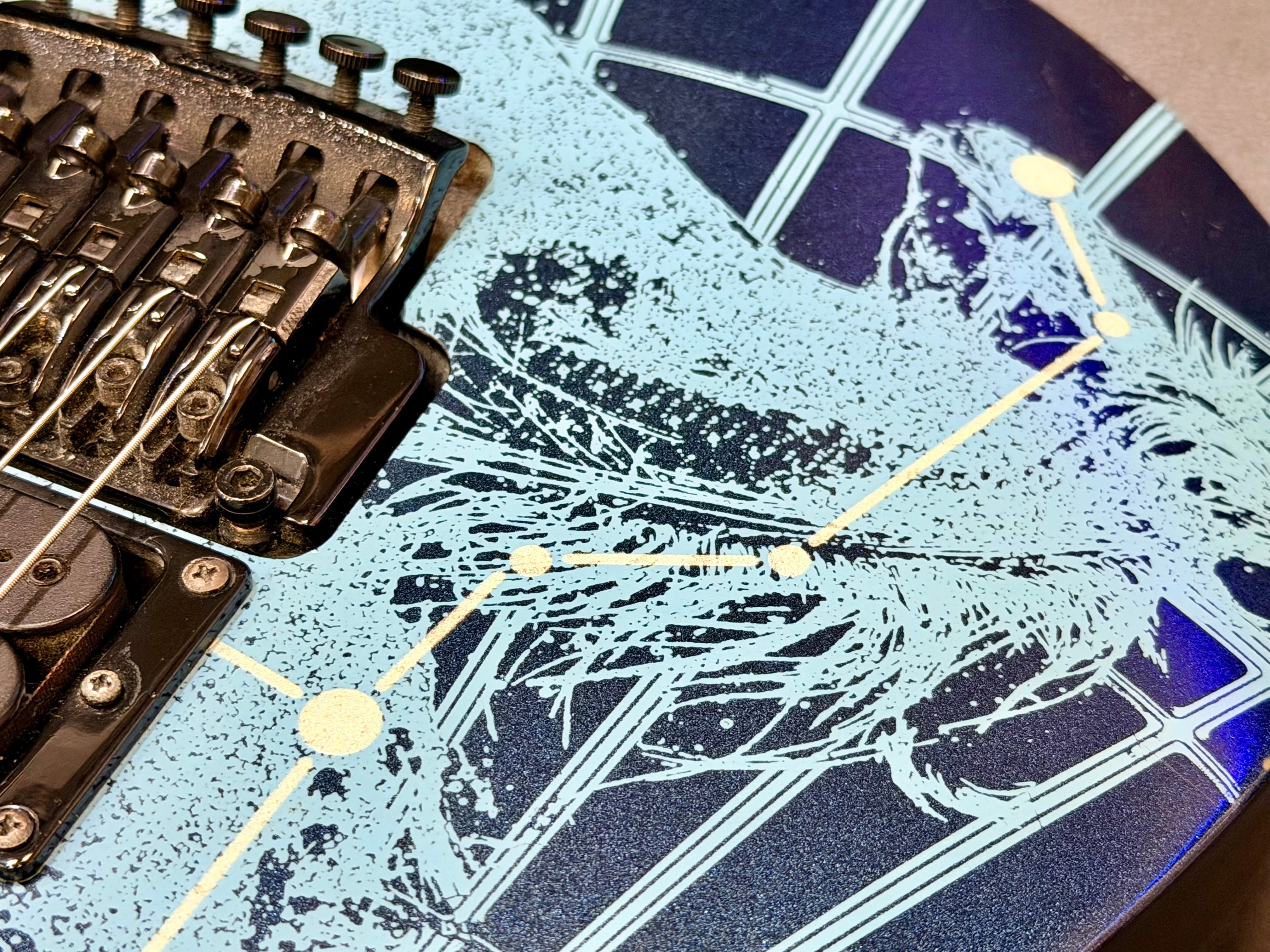 🔥RARE🔥 Ibanez RG09LTD Pegasus Royal Blue~ 2009 Limited Edition~ Glow In The Dark!