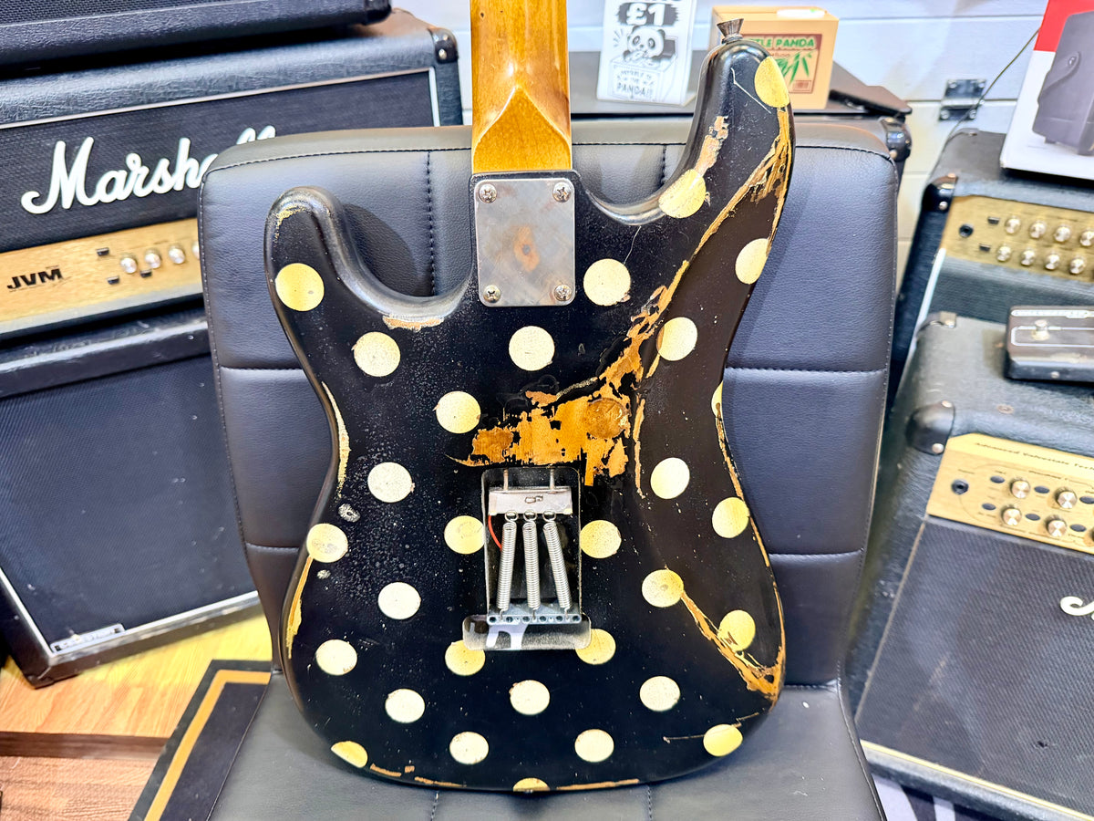 🔥Handmade In UK🔥 Stolen Valour Heavy Relic ST Polka Dot Guitar~ Buddy Guy Style!