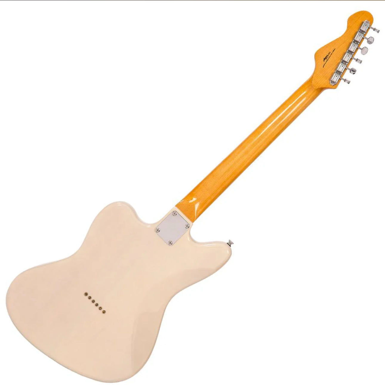 🎸NEW Vintage V65 ReIssued Series Hard Tail Electric Guitar ~ Soapbar~ Blonde 🎸