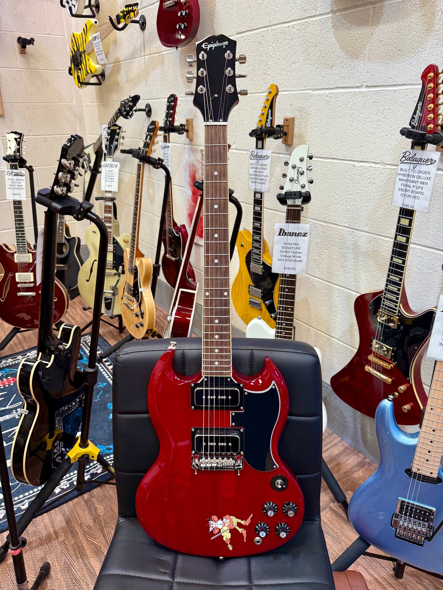 🔥MINT 2022🔥 Epiphone Tony Iommi SG Special P90 ‘Monkey’ Signature + Hard Case!