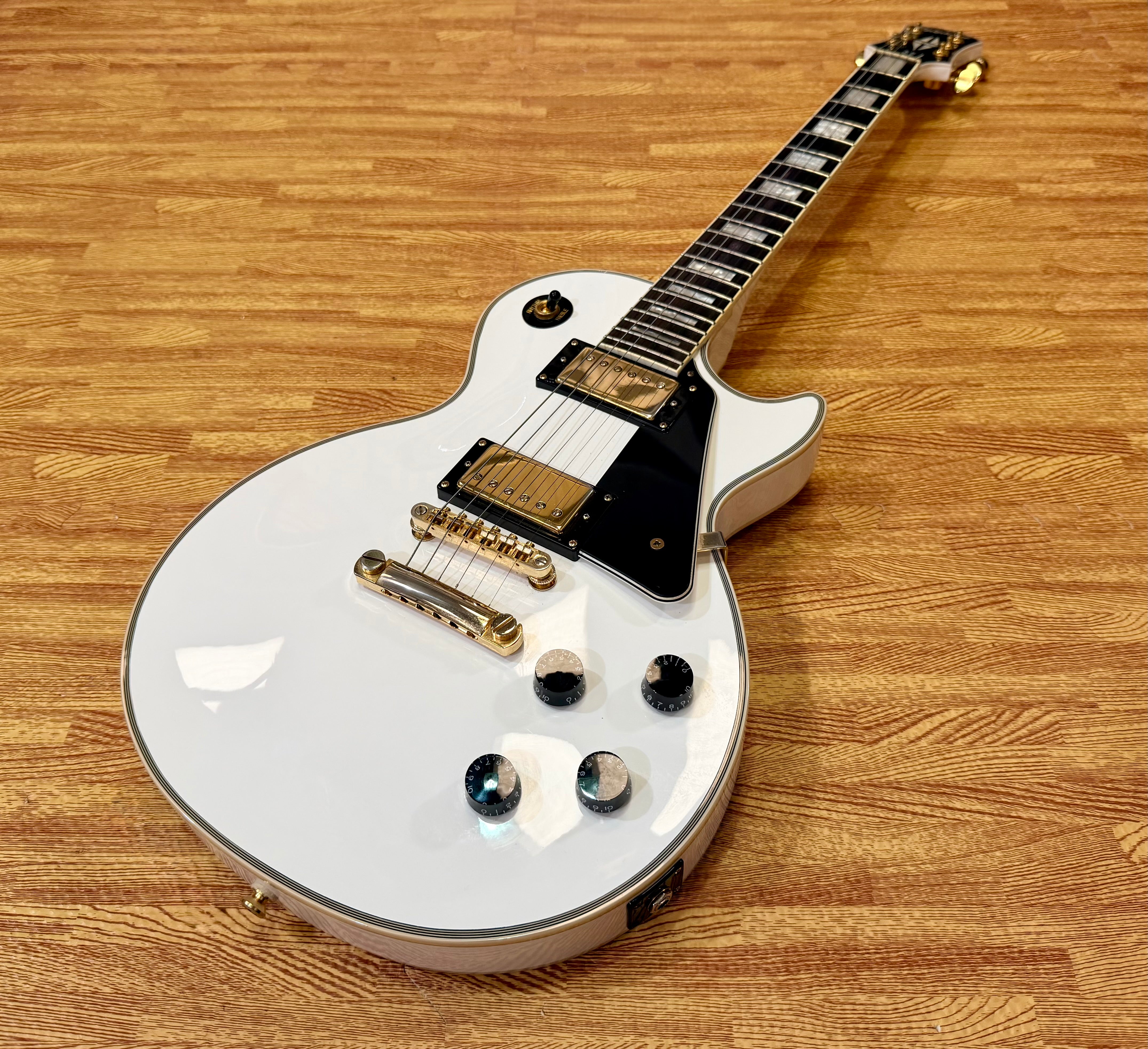 ⚡️7lb⚡️Epiphone Limited Edition Les Paul Custom Lite~ Alpine White & Gold~ 2019!