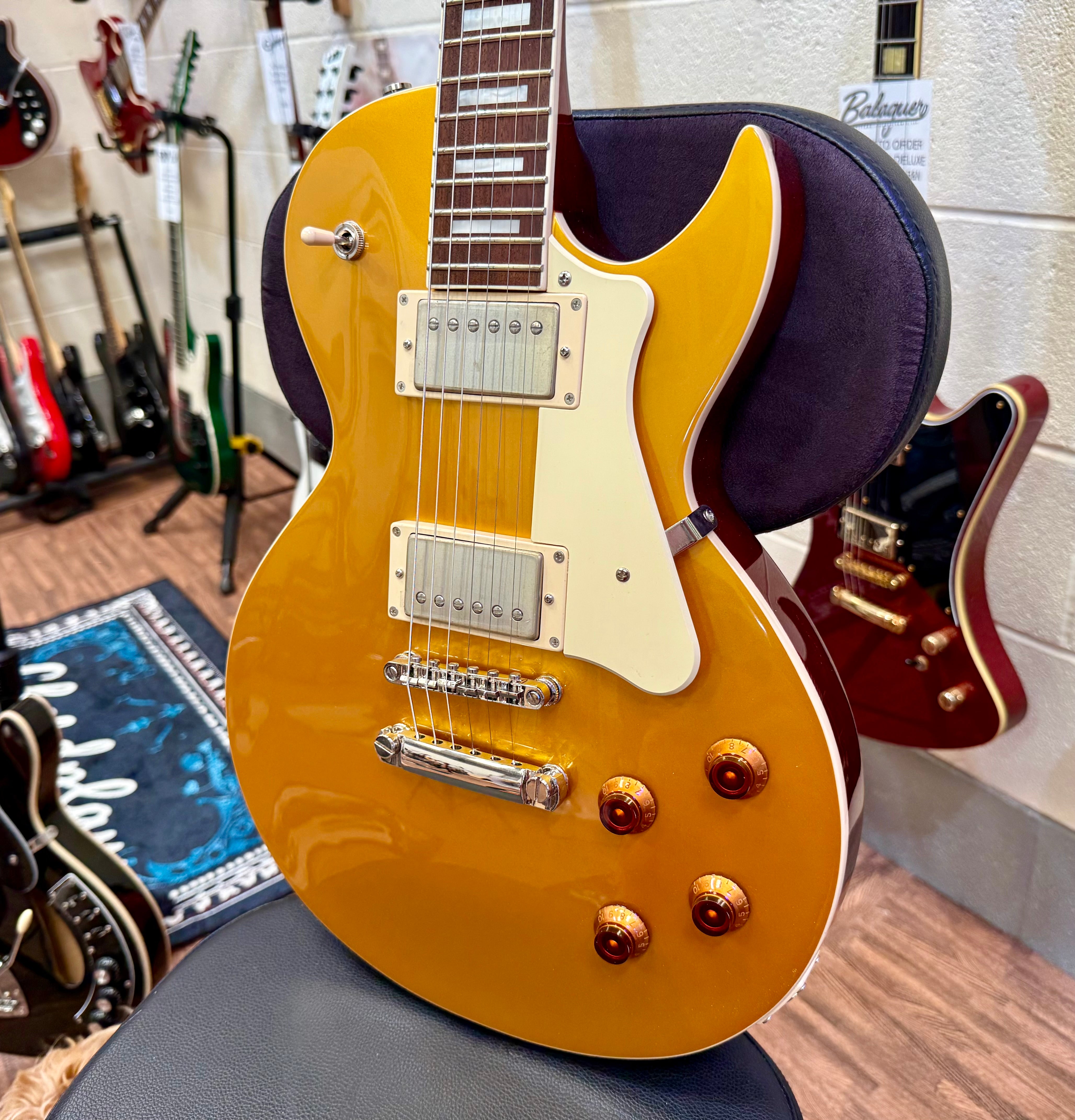 🌟NEW 2025🌟 Cort CR200 Gold Top Les Paul Cutaway Electric Guitar~ Classic Rock!