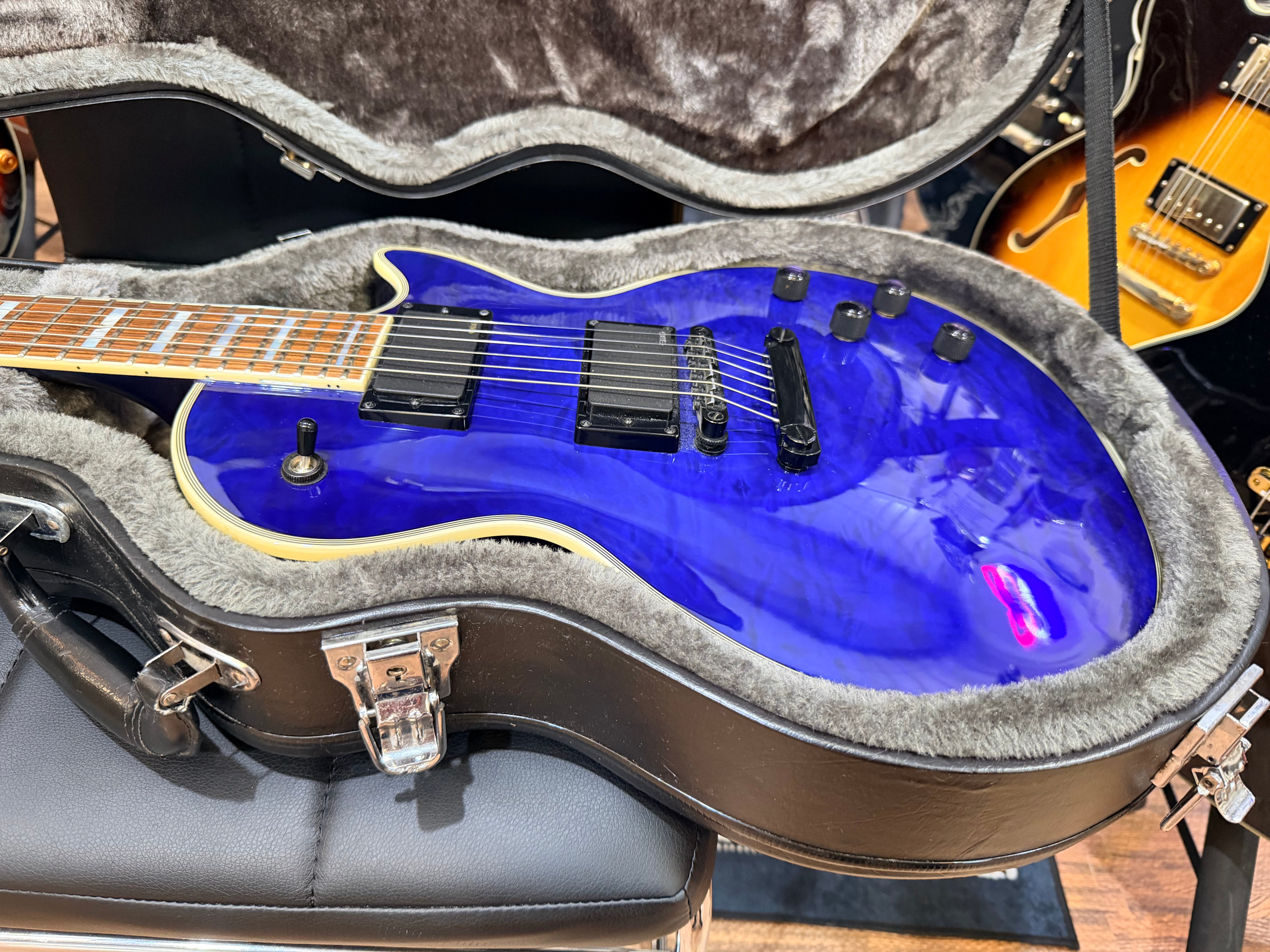 🔥2019🔥 Epiphone Les Paul Prophecy Custom Plus EX~ Midnight Sapphire~ EMG P’Ups